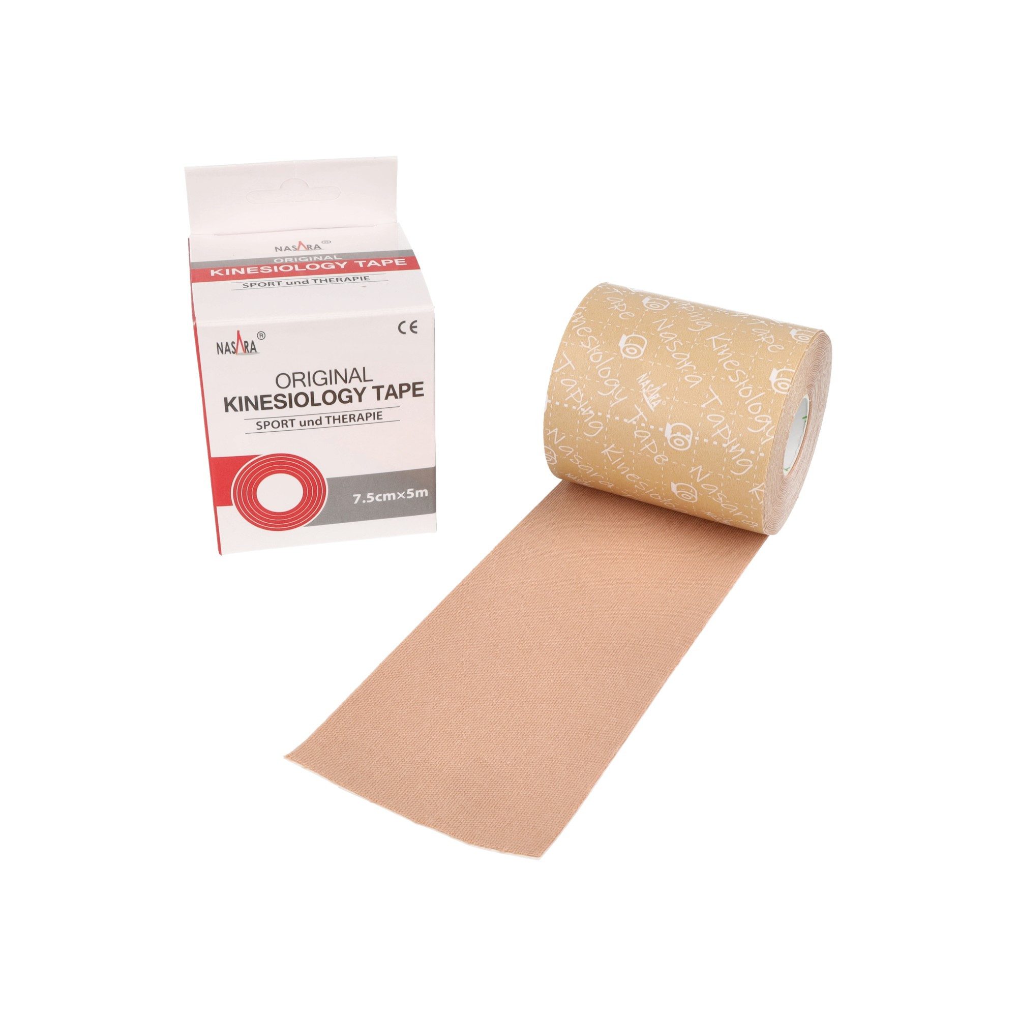 NASARA Kinesiologie-Tape 7,5cm x 5m in 9 Farben