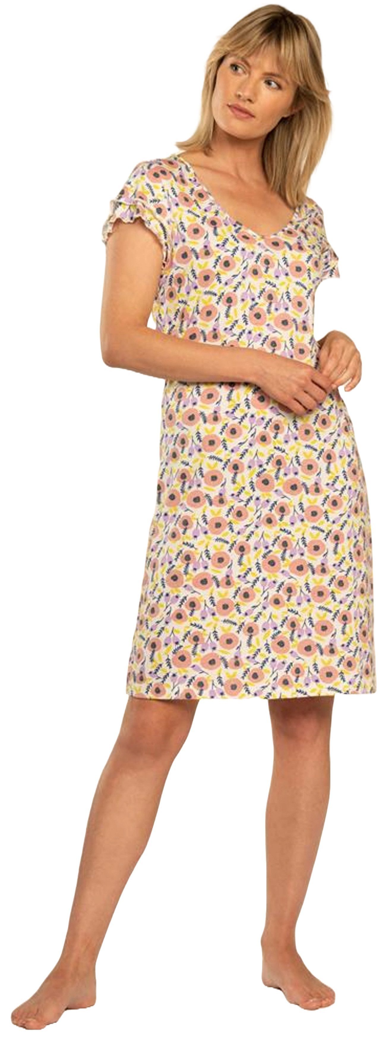 Eskimo Nachthemd Damen Schlafshirt mit kurzem Arm (1-tlg) Modisches Design