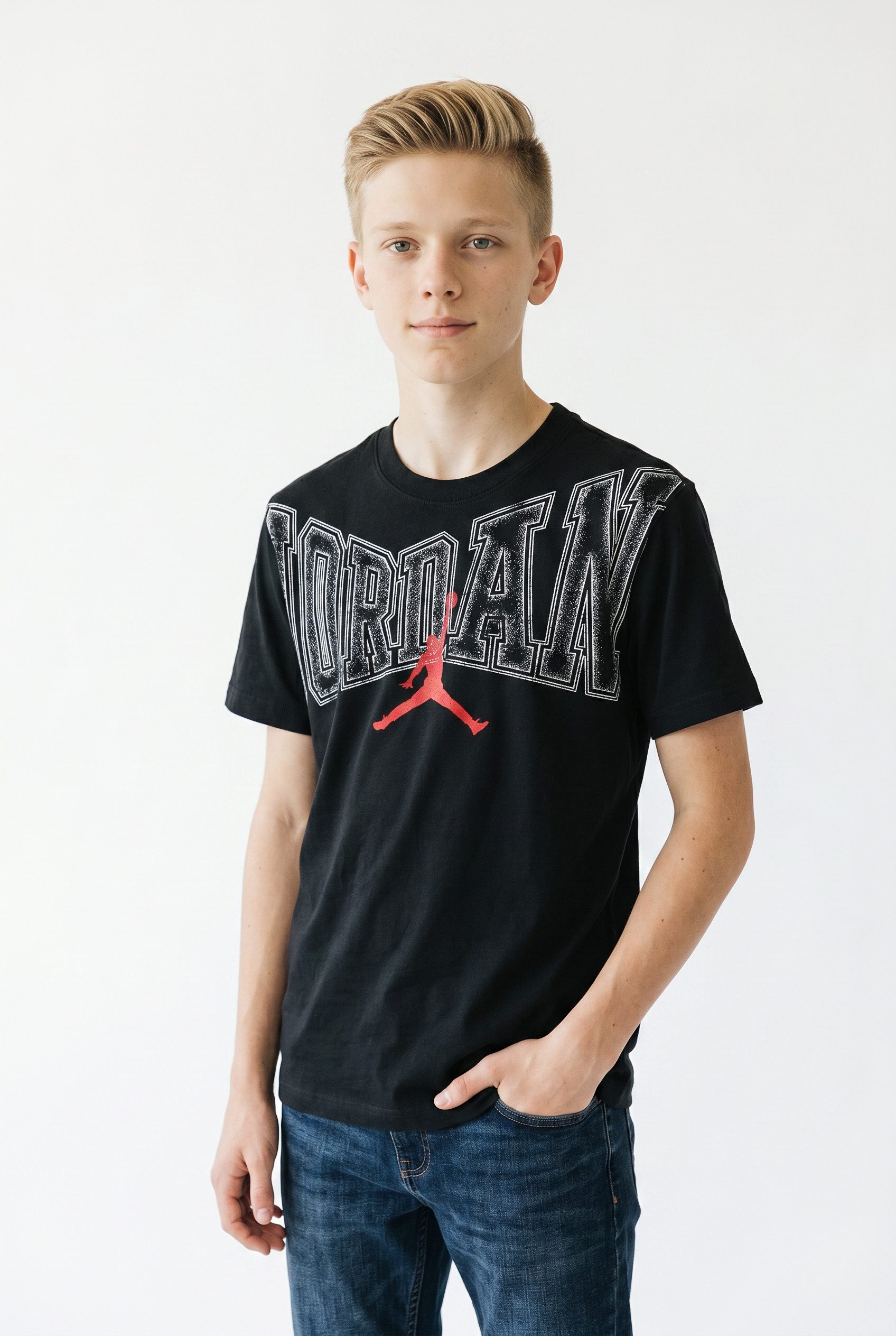 Jordan Kurzarmshirt JDB MJ TAPOUT SS TEE für Kinder, mit Rundhalsausschnitt, Kurzarmdesign, bequeme Passform
