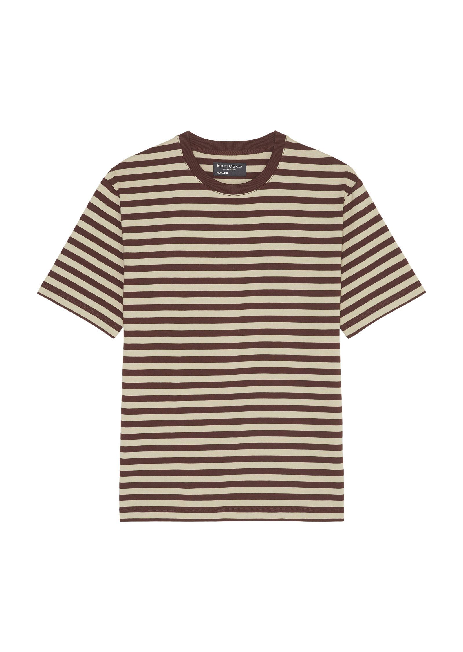 Heavy-Jersey-Qualität O'Polo Marc in T-Shirt schwerer braun