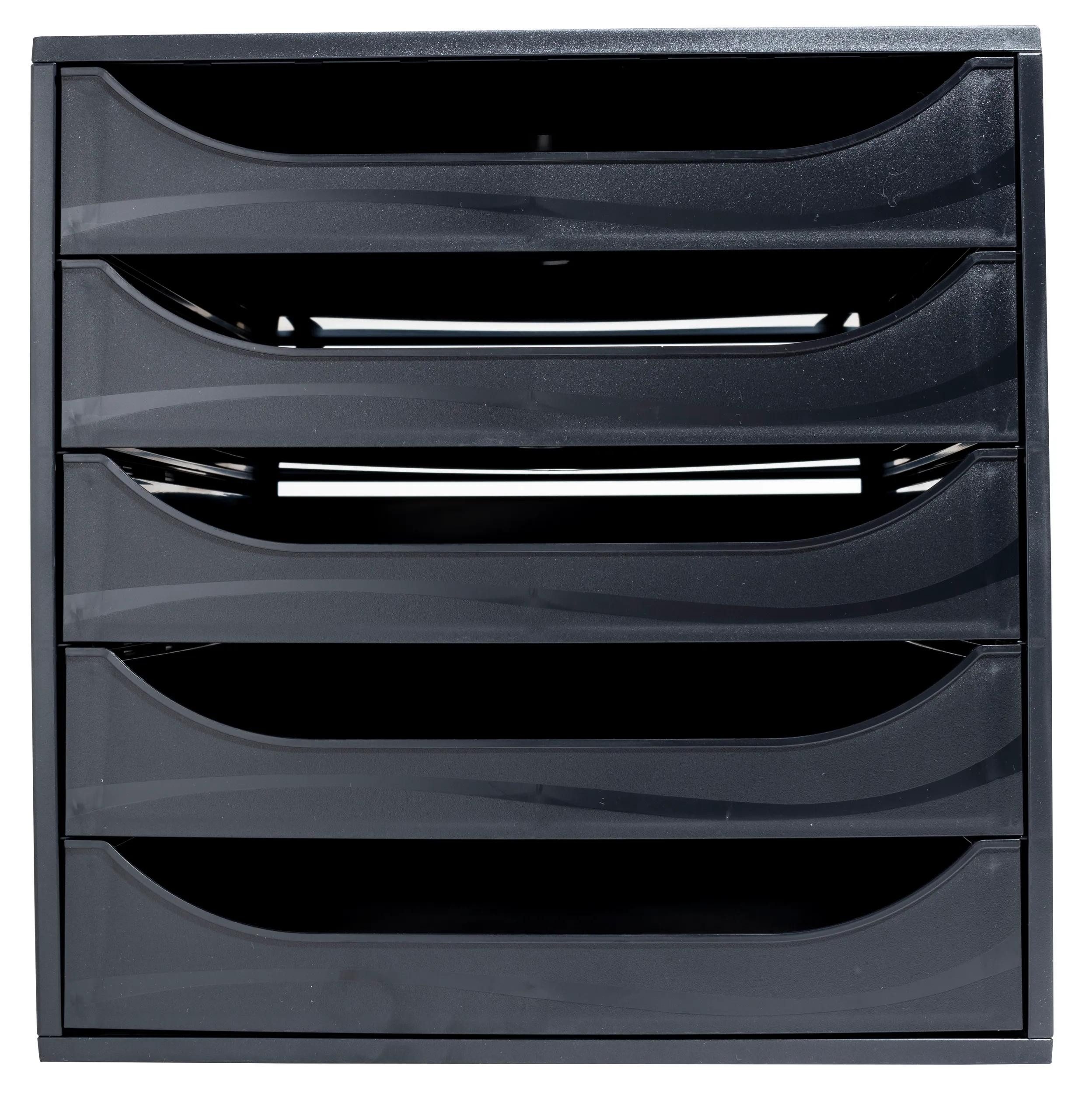 Schubladenbox ECOBOX Schubladenbox mit 5 Schubladen - Schwarz - 229014D