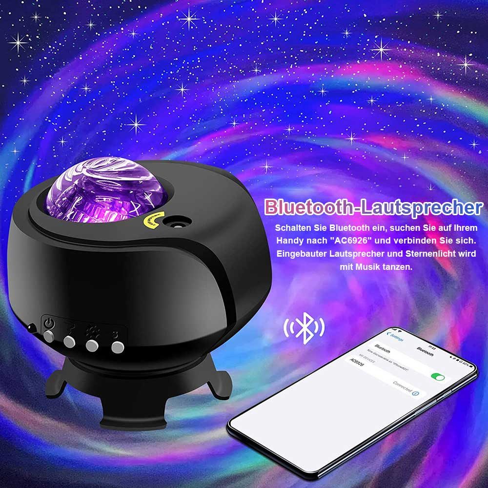 Rosnek LED Nachtlicht LED Sternenhimmel Projektor, für Party, Schlafzimmer, Geschenk, mit Fernbedienung/Bluetooth/Musikspieler/Timer – Bild 5 von 5