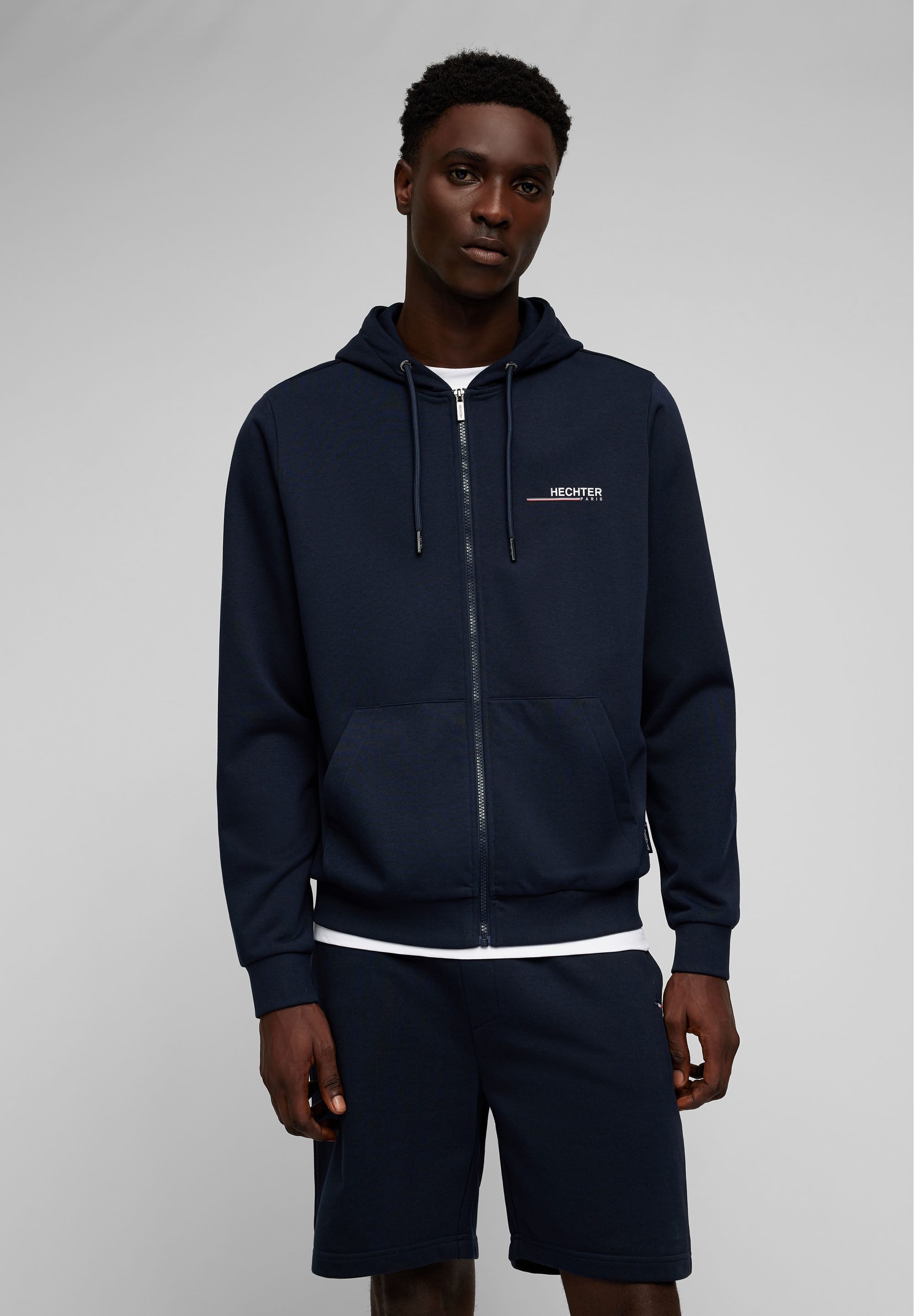 HECHTER PARIS Kapuzensweatjacke aus Baumwoll-Mix günstig online kaufen