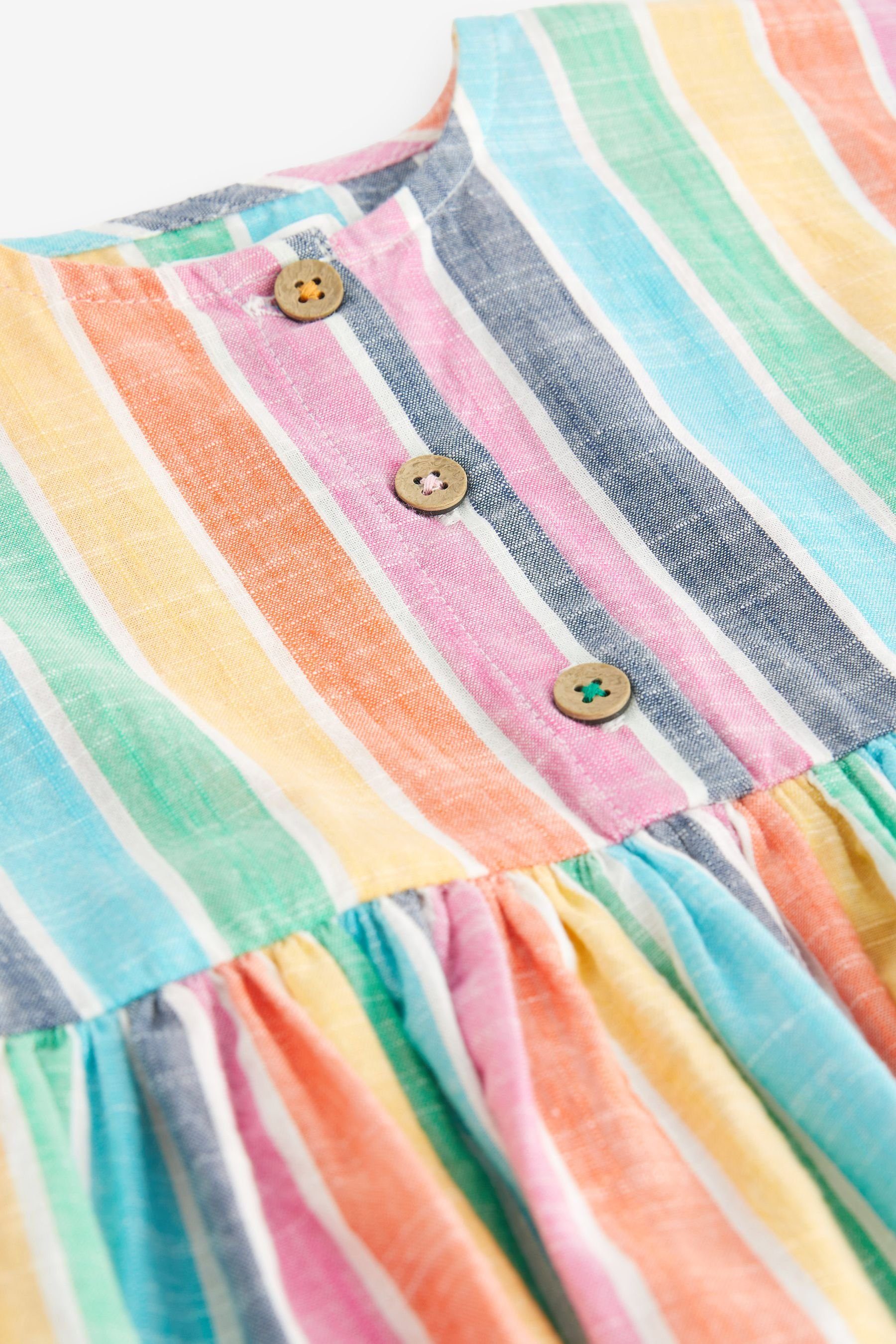 Baumwollkleid Fit Rainbow Relaxed (1-tlg) Next Sommerkleid Stripe