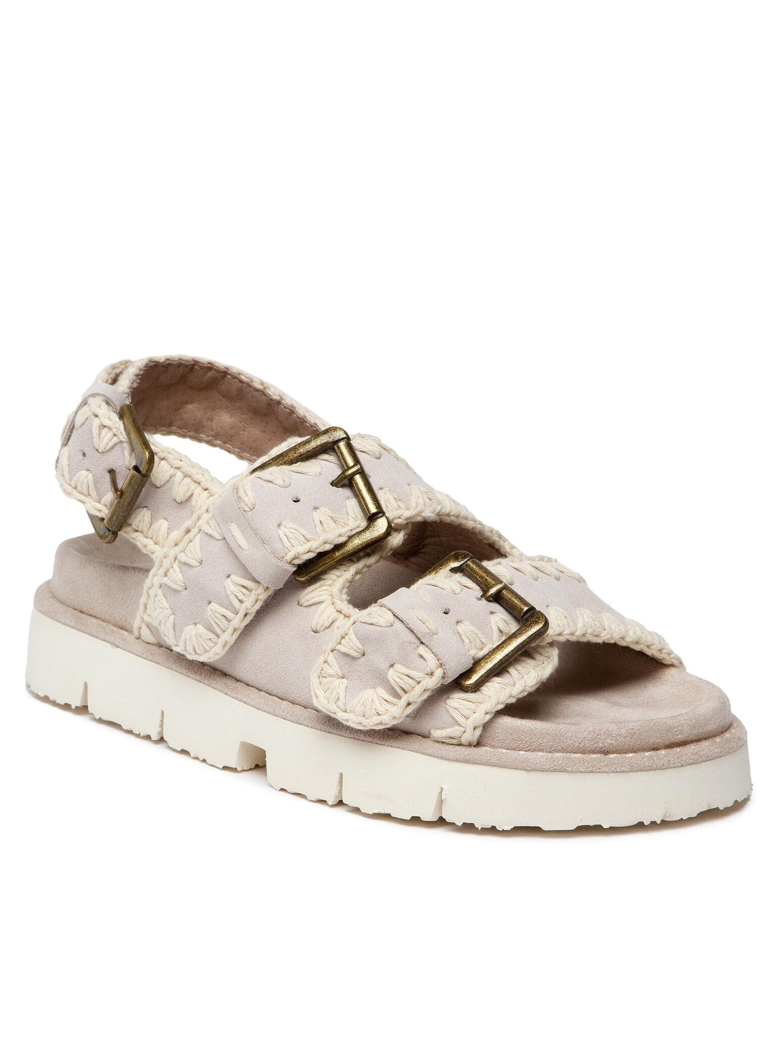 MOU Mou Damen Сандалі MOU-SW461003A NEW BIO # 02 - MIT SCHNALLE KREIDE Gr Sandale