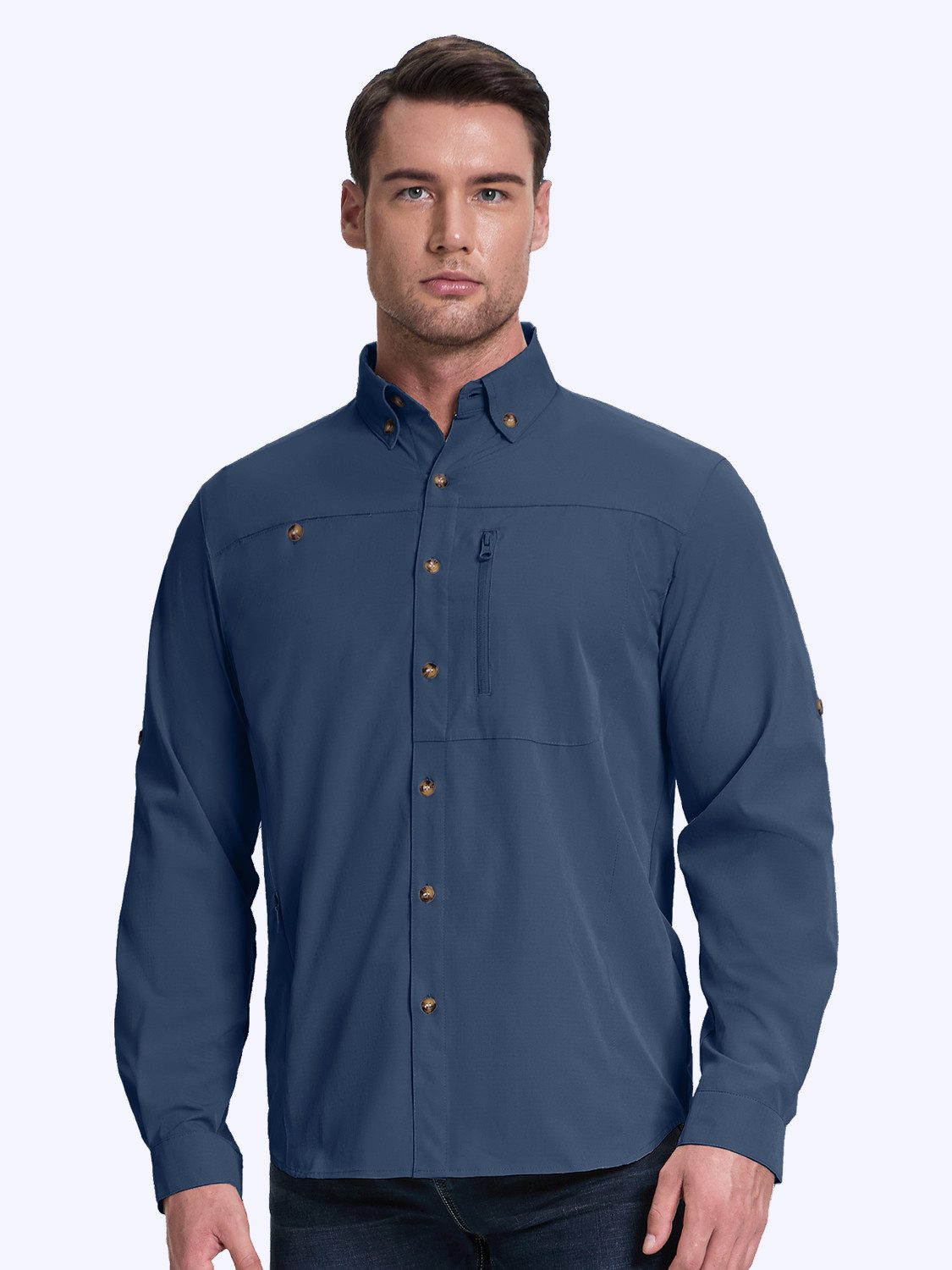 33,000ft Langarmhemd Herren Outdoorhemd