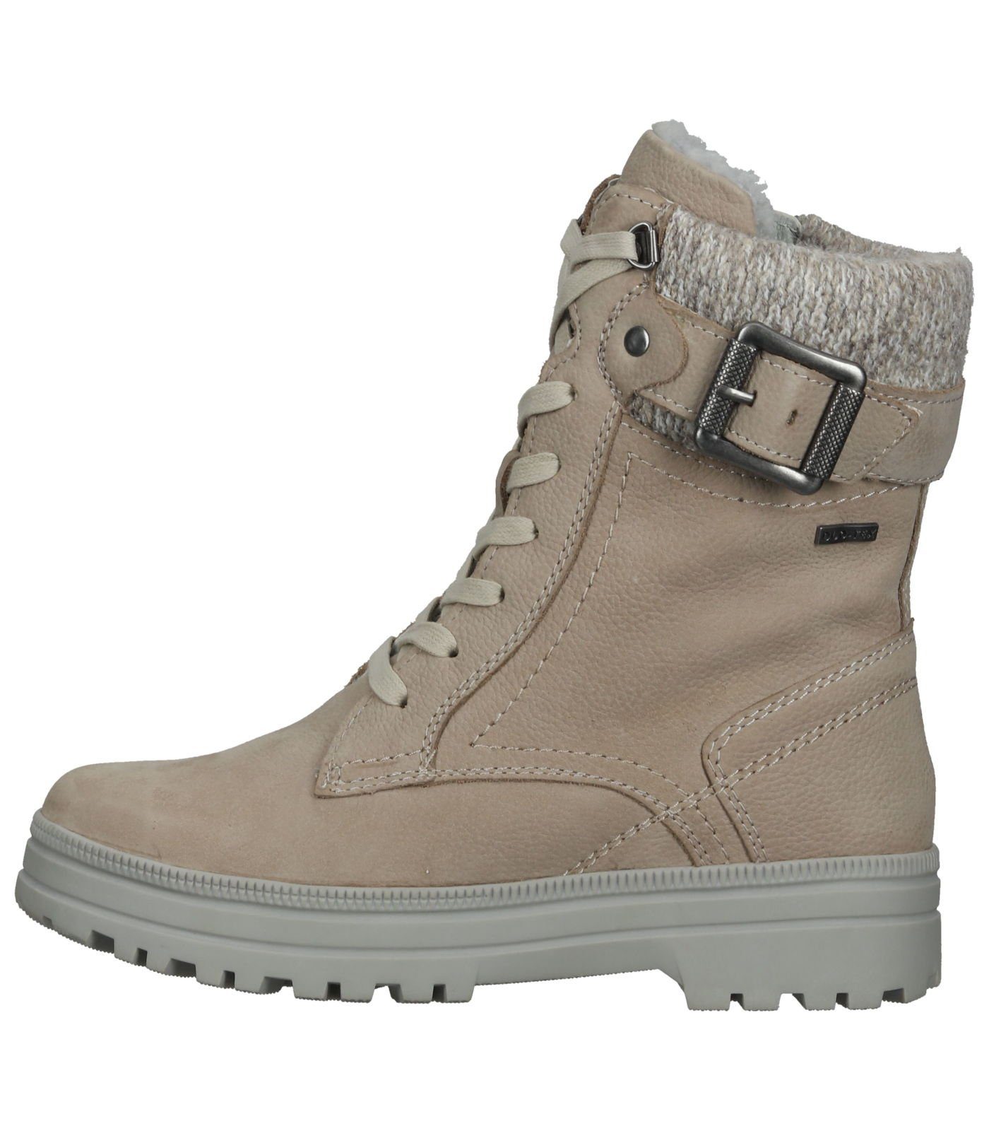 Tamaris GREY Leder/Textil Stiefelette Schnürstiefelette LT.