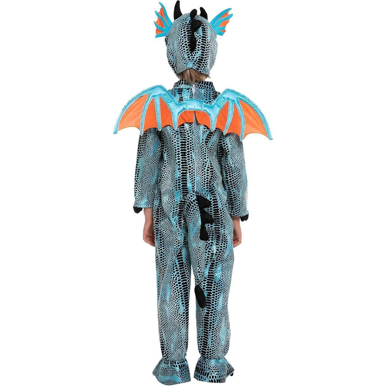 LuxusKollektion Maskottchen-Kostüm Kostüm Drache Halloween Kind Unisex Süßes Toddler (3-4 yrs) Blau