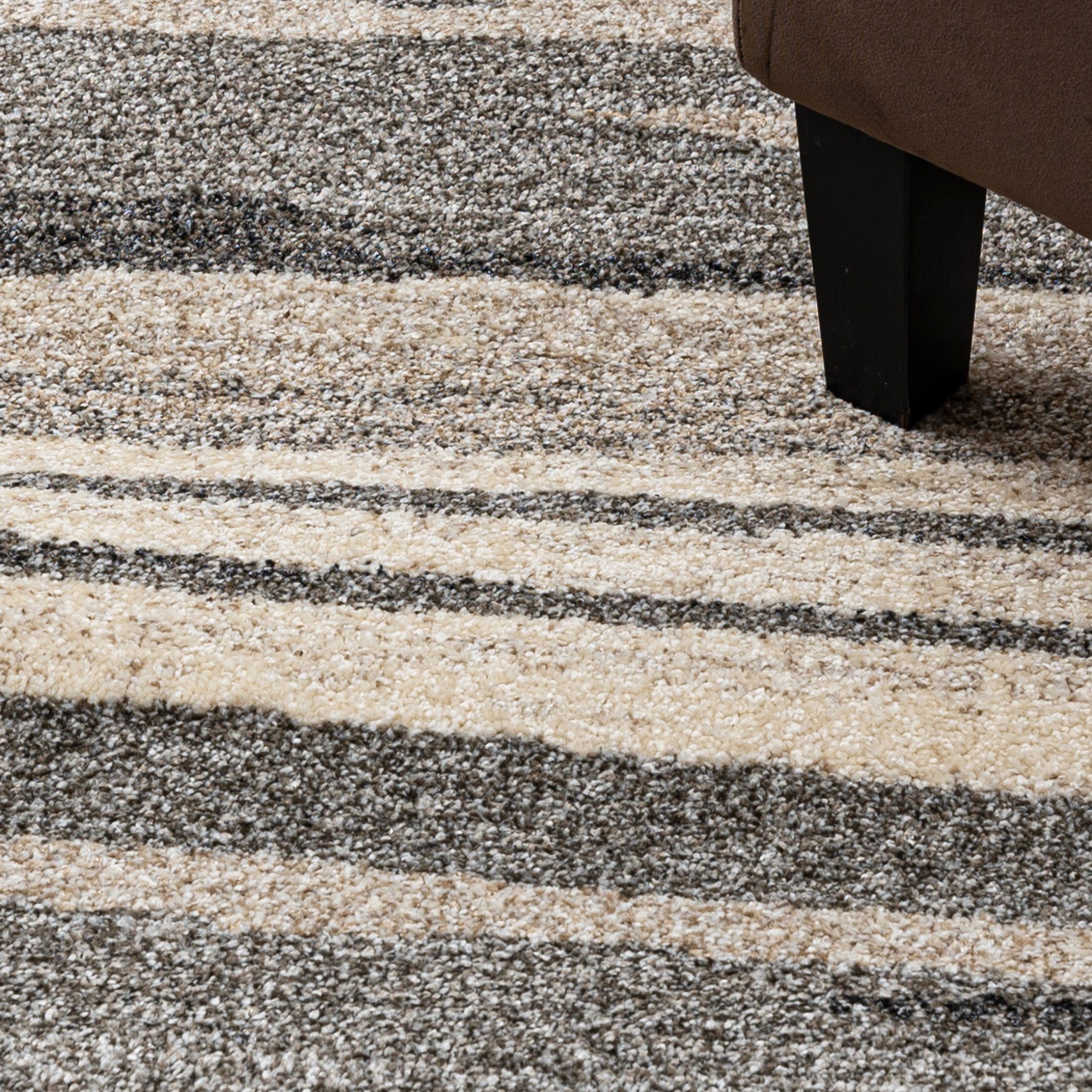 Mazovia Läufer Läufer Flurläufer Modern für Vorzimmer, Küche - Beige, 100 x 100 cm, Kurzflor, Meterware, Höhe 10 mm