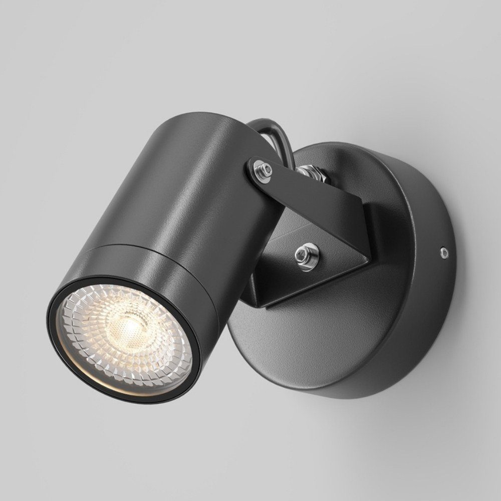 GU10 Deckenleuchte Outdoor-Leuchte Scope IP65, in Leuchtmittel Angabe, keine Wandleuchte Aussenlampe, warmweiss, Aussenwandleuchte, Nein, Schwarz click-licht enthalten: