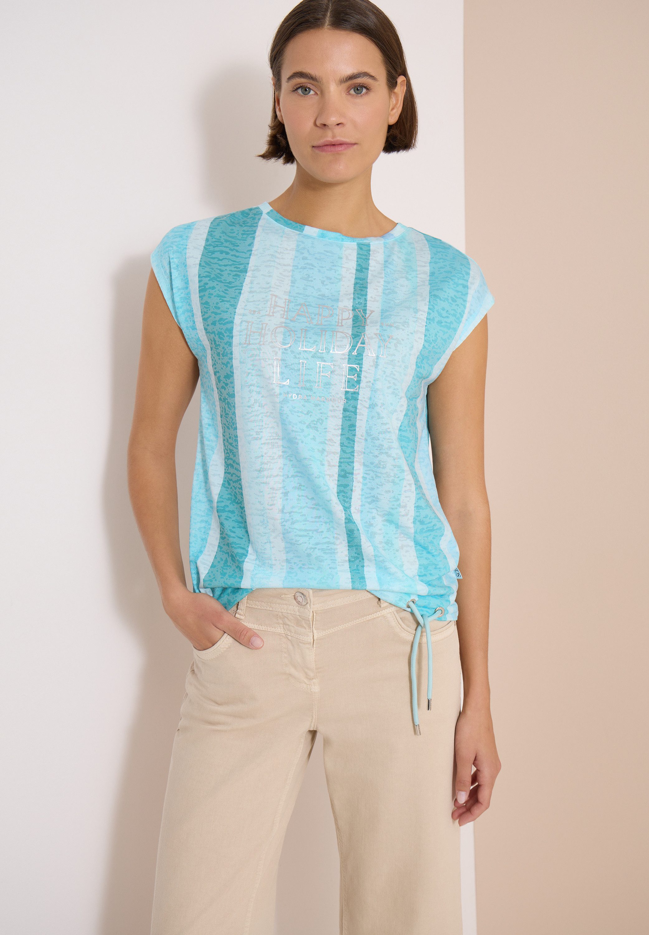 CECIL Print-Shirt im Streifen-Design