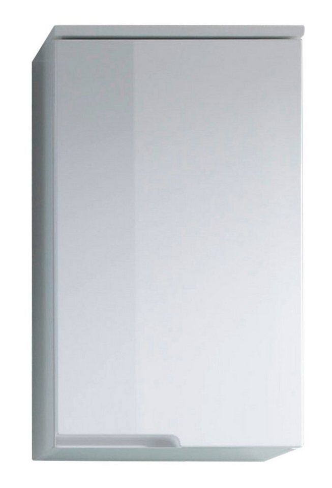 Hängeschrank SPICE, B 40 x H 67 cm, Weiß matt, Weiß Hochglanz, mit 1 Tür  und 2 Ablageflächen