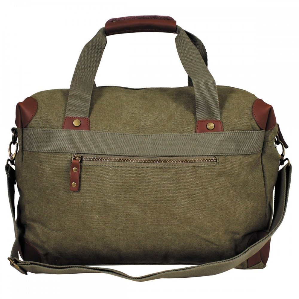 PureTrash Handtasche Handtasche, Canvas, "PT" mit Schultergurt, oliv (Packung), mit abnehmbarem Schulterriemen
