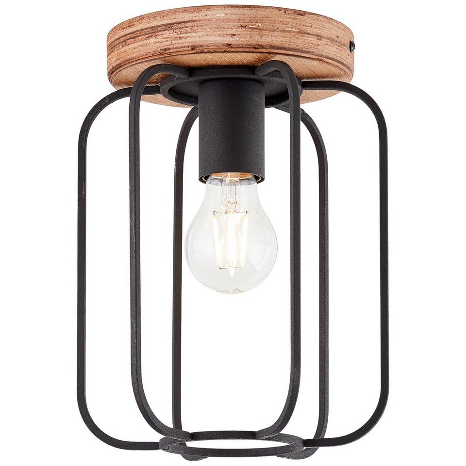 Brilliant Deckenleuchte Tosh, Lampe, Tosh Deckenleuchte 20cm antik holz/schwarz  korund, 1x A60, E27