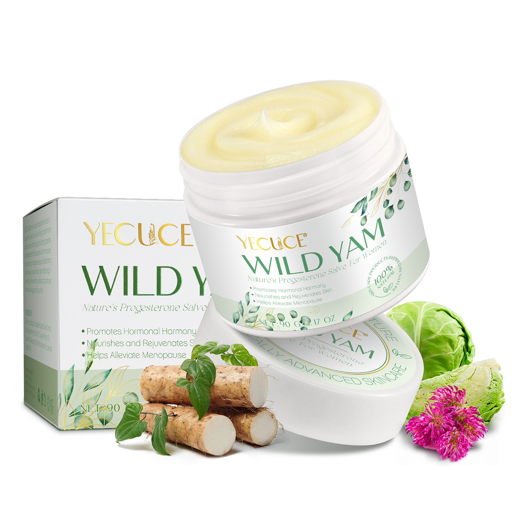 P-Beauty Cosmetic Accessories Tagescreme Wild Yam Cream Yamswurzel Damen Creme Hautcreme für Hormonhaushalt, 1-tlg., Feuchtigkeitscreme, Stresslinderung, Hautpflege