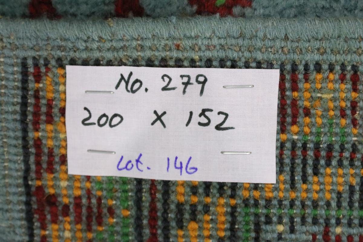 6 Handgeknüpfter Orientteppich, Orientteppich Afghan Akhche Höhe: Nain rechteckig, 151x199 mm Trading,