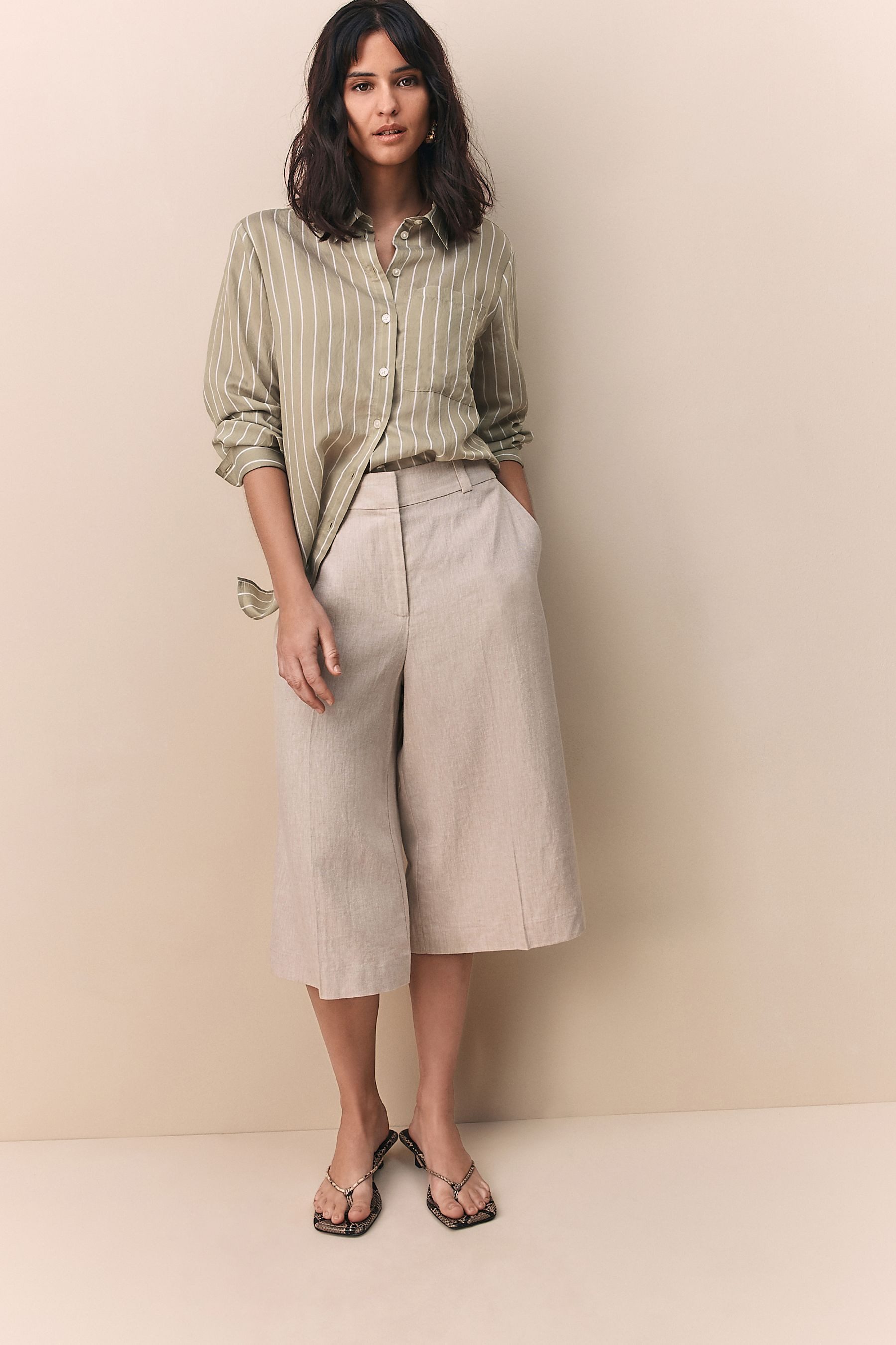 Next Langarmhemd Leichtes Langärmliges Hemd mit Knopfleiste (1-tlg)