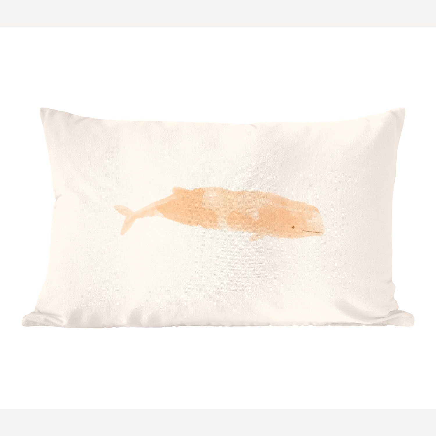 Aquarell mit Dekokissen Fisch Pastell, Dekoration, - Füllung, Zierkissen, Wohzimmer Dekokissen Schlafzimmer - MuchoWow