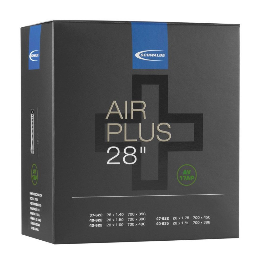 Schwalbe Fahrradschlauch 28" Schlauch "AV 17AP Air Plus", 37/47-622/635, AV AGV 40 mm