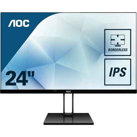 AOC 24V2Q LCD-Monitor (60,47 cm/23,8 ", 1920 x 1080 px, Full HD, 5 ms Reaktionszeit, 75 Hz)