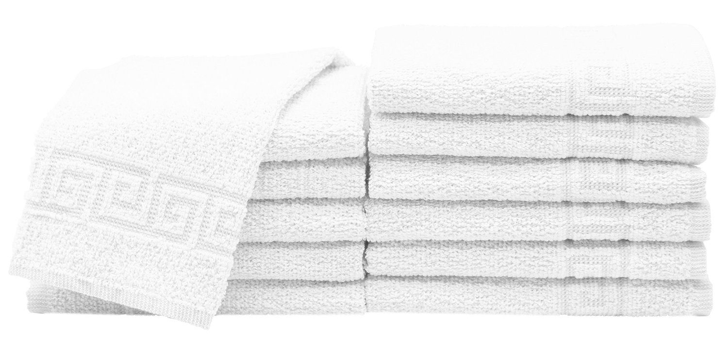 ZOLLNER Seiftuch 30 Hotelwäschespezialisten weiß Baumwolle, 100% vom 30 cm, (12-tlg), x