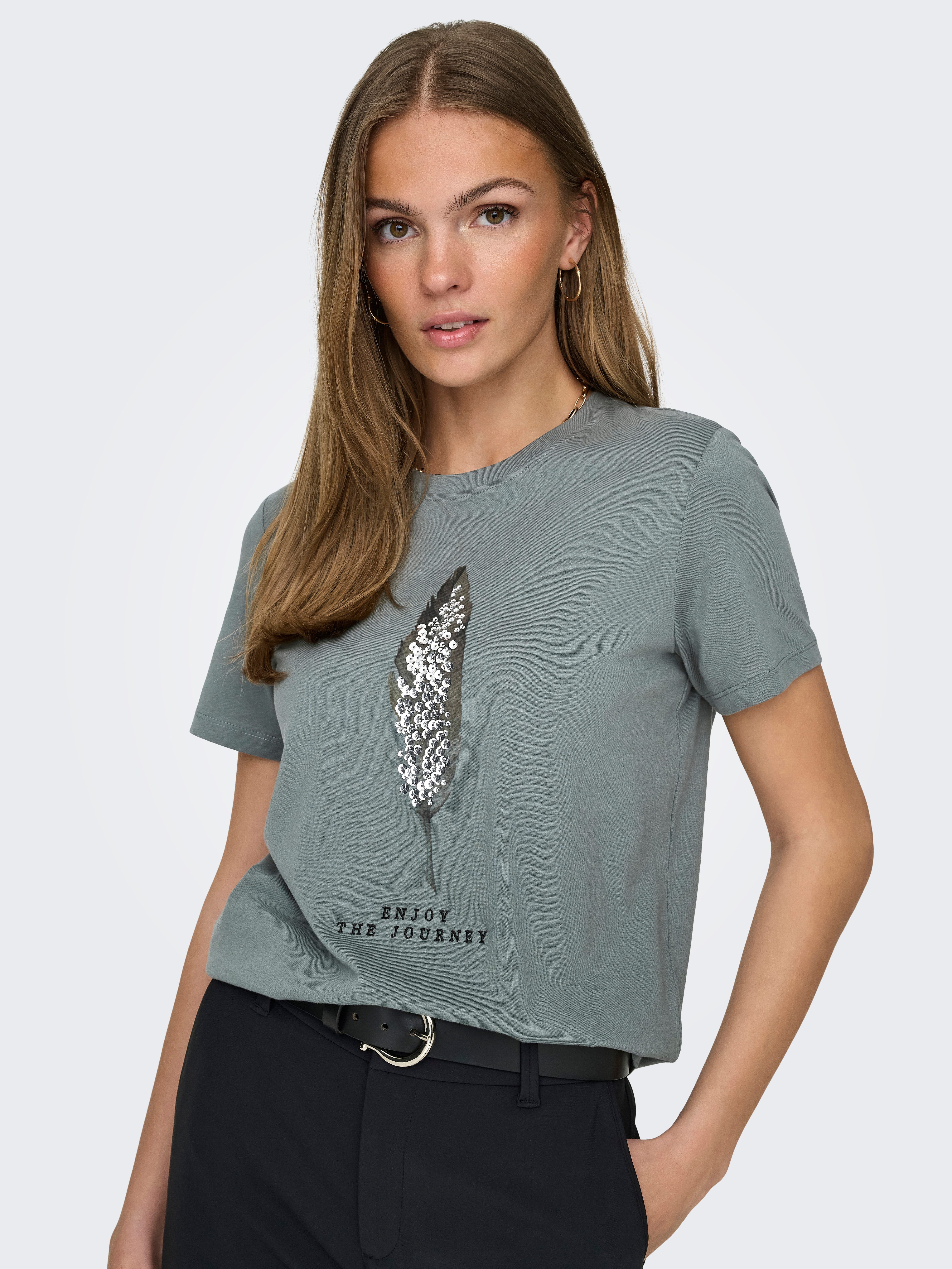 ONLY Kurzarmshirt ONLKITA LIFE REG S/S PLUME TOP BOX JRS günstig online kaufen