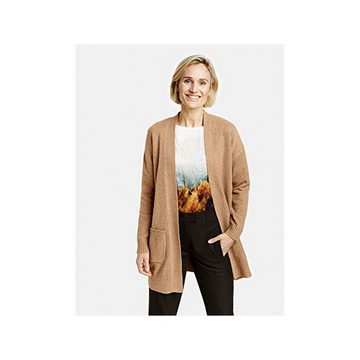 GERRY WEBER Longstrickjacke braun regular fit (1-tlg)