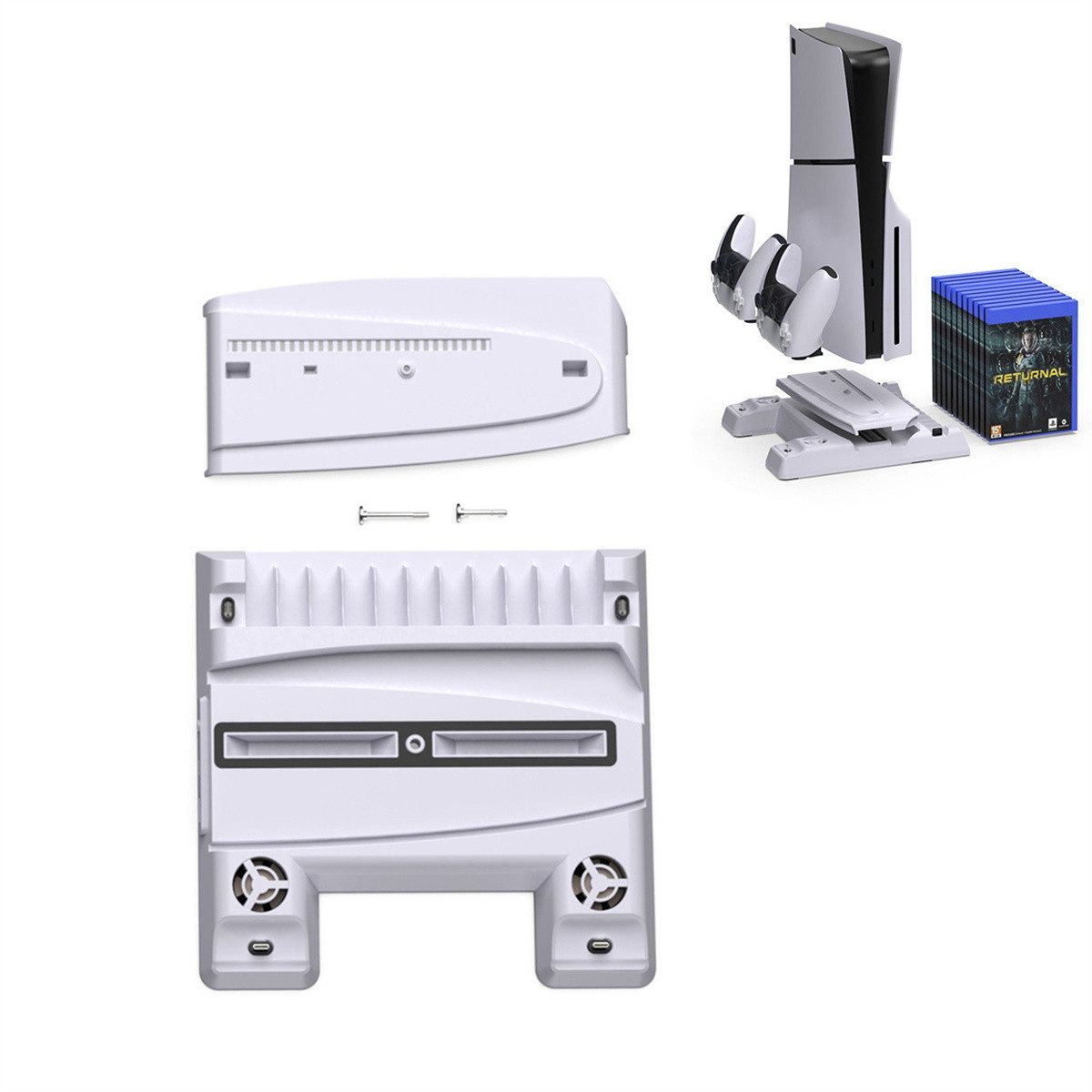 Bifurcation Computer-Kühler PS5 Gamecontroller Multifunktions-Kühlcontroller, Controller Dual Charging PlayStation 5 Controller