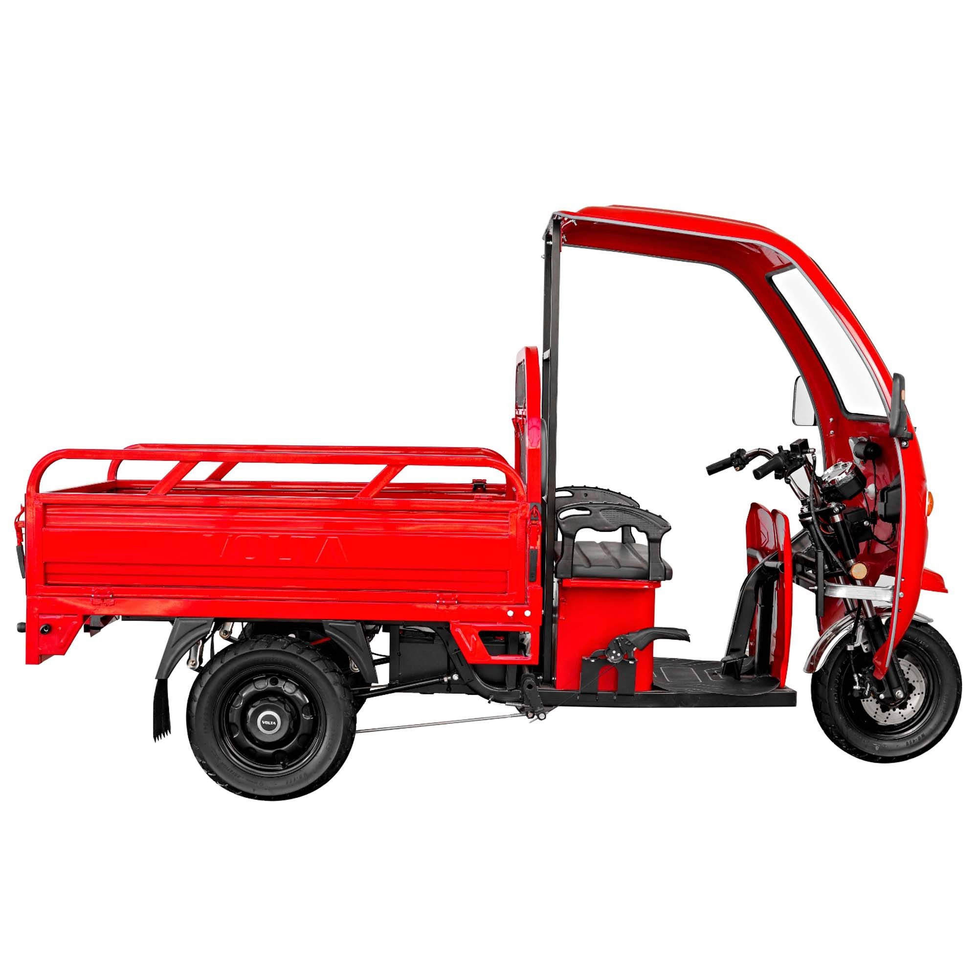 Volta E-Motorroller Volta VT5 Elektro Lasten-Dreirad mit Kabine 3-Rad Elektroroller, 3900 W, 25 km/h, Pritsche klappbar 369kg Zuladung, ca. 60Km Reichweite, COC
