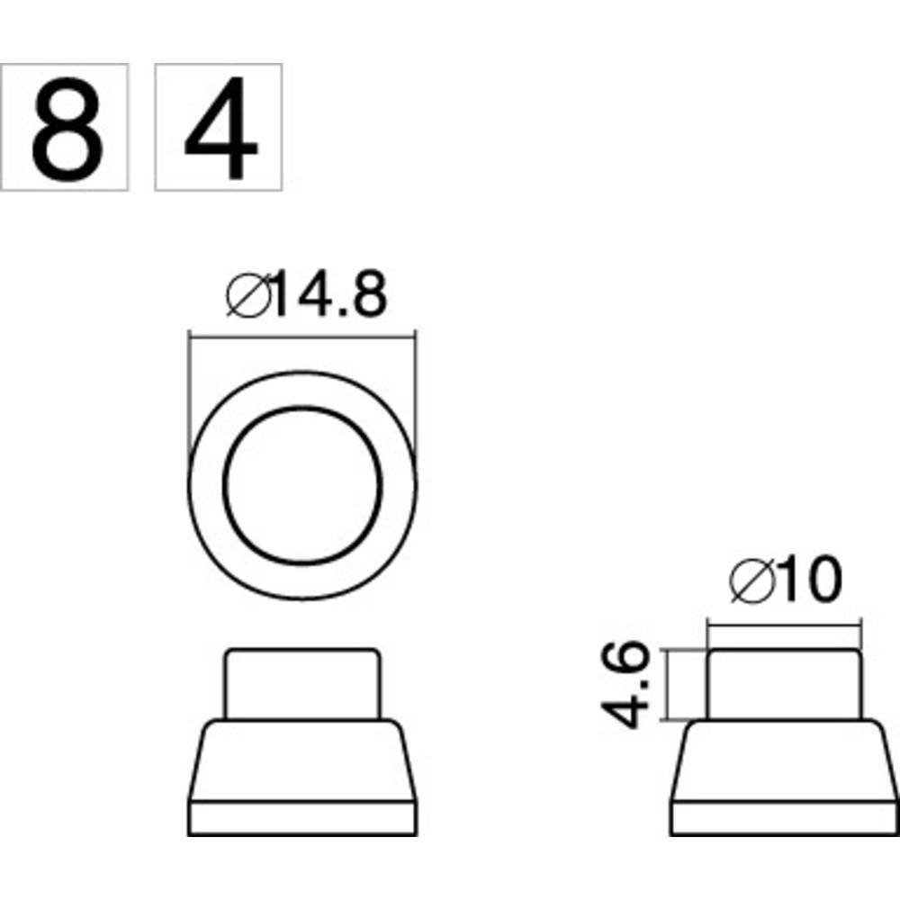 Betätiger Drucktaster erhaben Schalter TRU A, V/AC 250 COMPONENTS 1