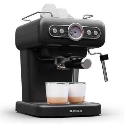 Klarstein Espressomaschine Espressionata Evo, 1.2l Kaffeekanne, Kaffeemaschine 950 W 19 Bar 2 Tassen