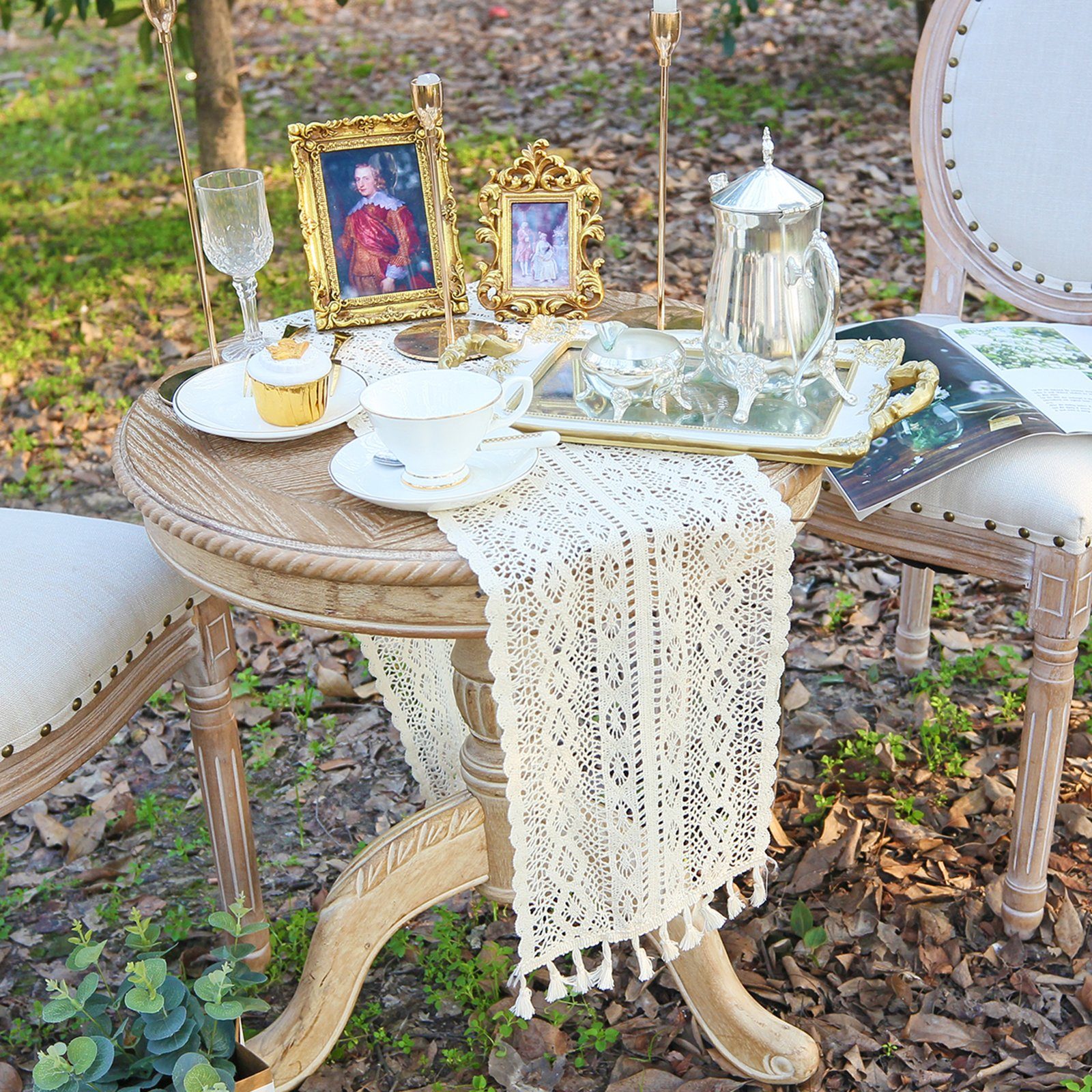 Rosnek Tischläufer Vintage, Baumwolle, Boho-Stil, für Restaurant Ländliche günstig online kaufen