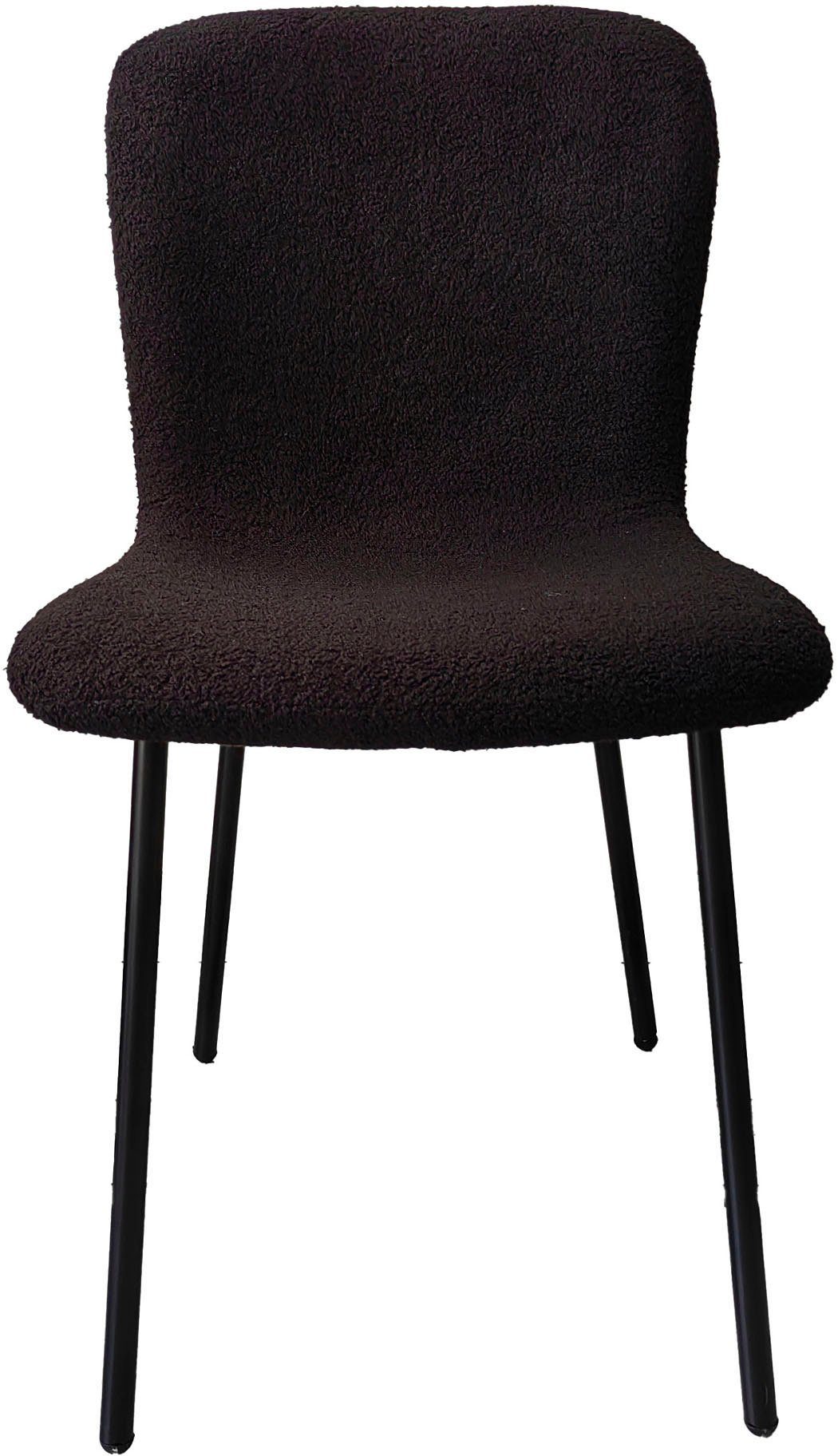 SalesFever 4-Fußstuhl "Esszimmerstuhl - stilvolles Set" (Set) 4 Stk. Bouclé günstig online kaufen