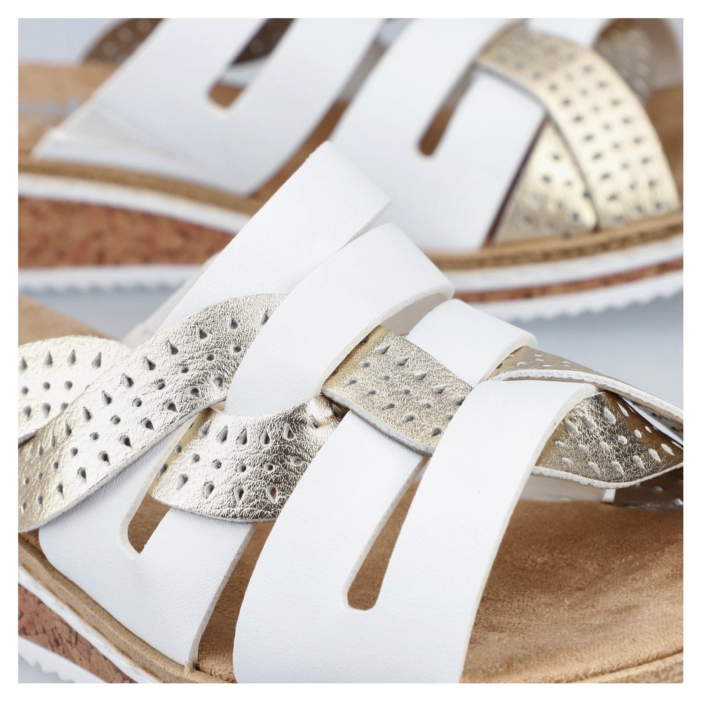 Rieker Pantolette Sommerschuh, Schlappen, Hausschuh, Keilabsatz, günstig online kaufen