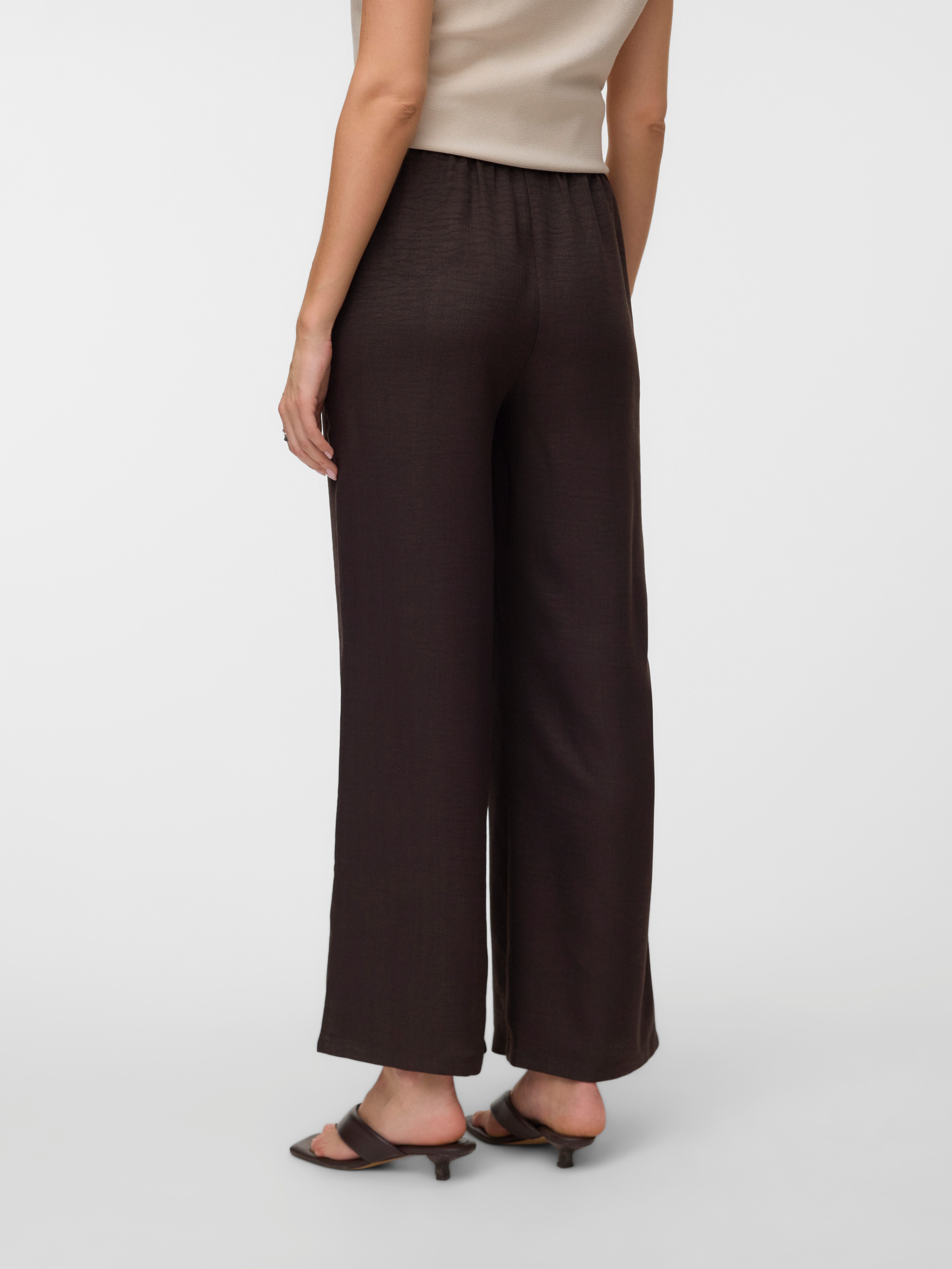 Vero Moda Schlupfhose VMMELANEY HW LOOSE PANT WVN GA NOOS Kunstfaser, loose fit