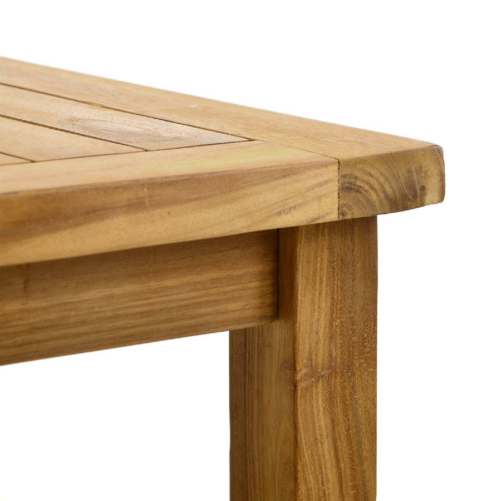 VCM Gartentisch Balkontisch Teakholz H. 50 x B. 50 x T. 50 cm, Blumenhocker, Beistelltisch