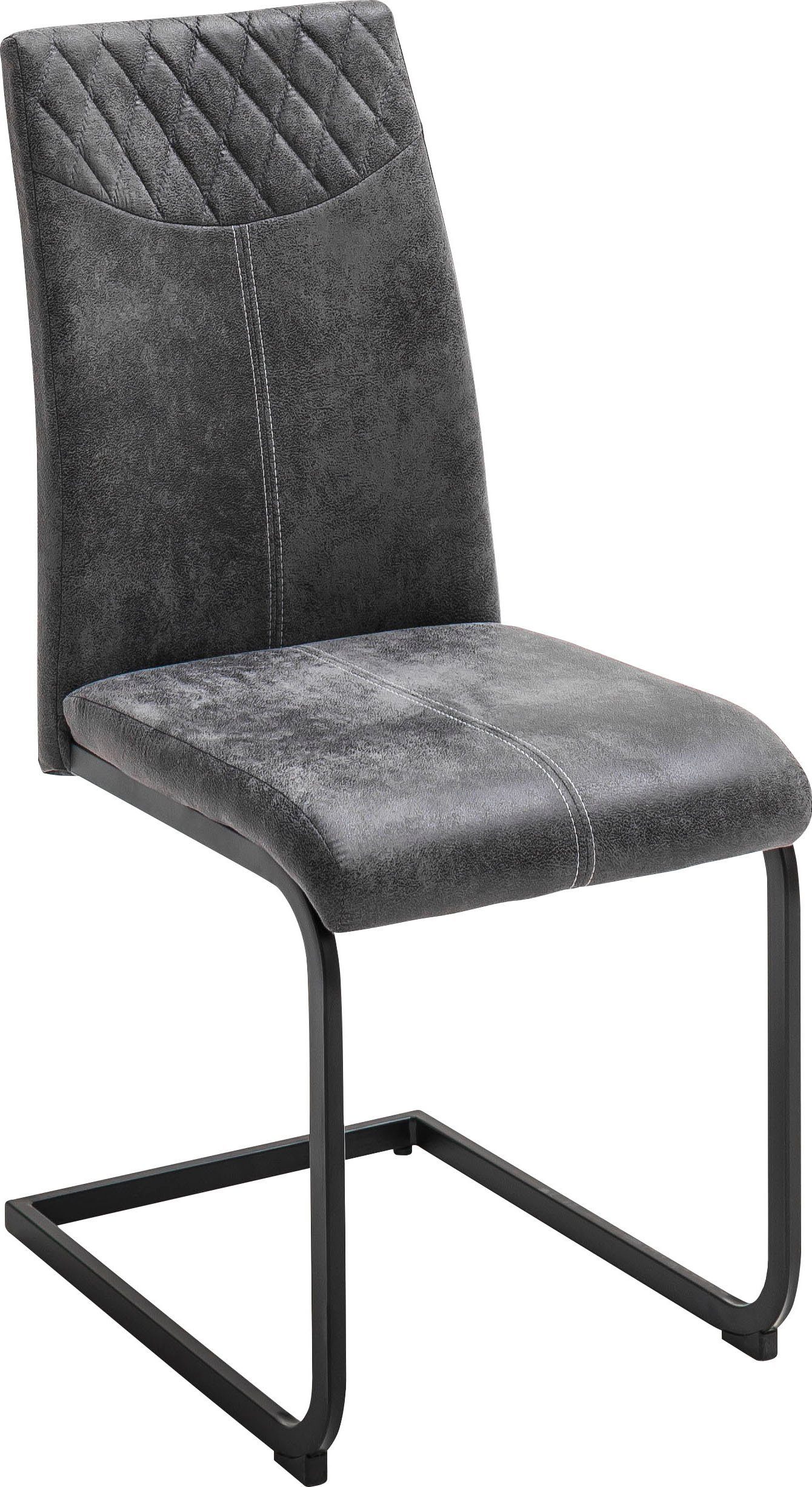 MCA furniture bis St), belastbar Kg 120 Aosta Vintagelook, Stoffbezug (Set, Stuhl Anthrazit Esszimmerstuhl 4