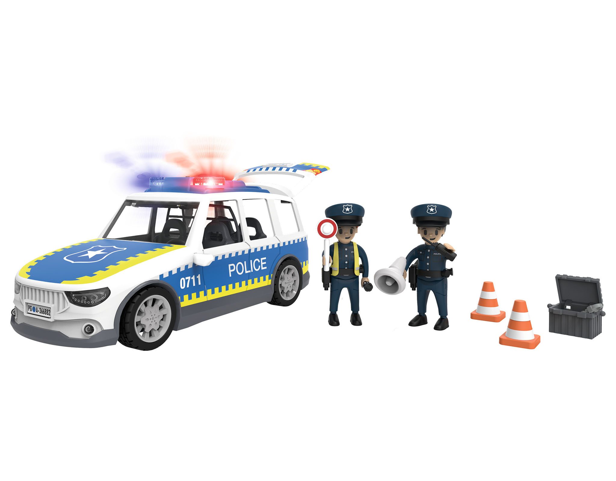 Playtive Spielzeug-Auto Set Medium mit Licht- und Soundeffekten Polizei-Wagen Kinder, Zertifizierung: CE