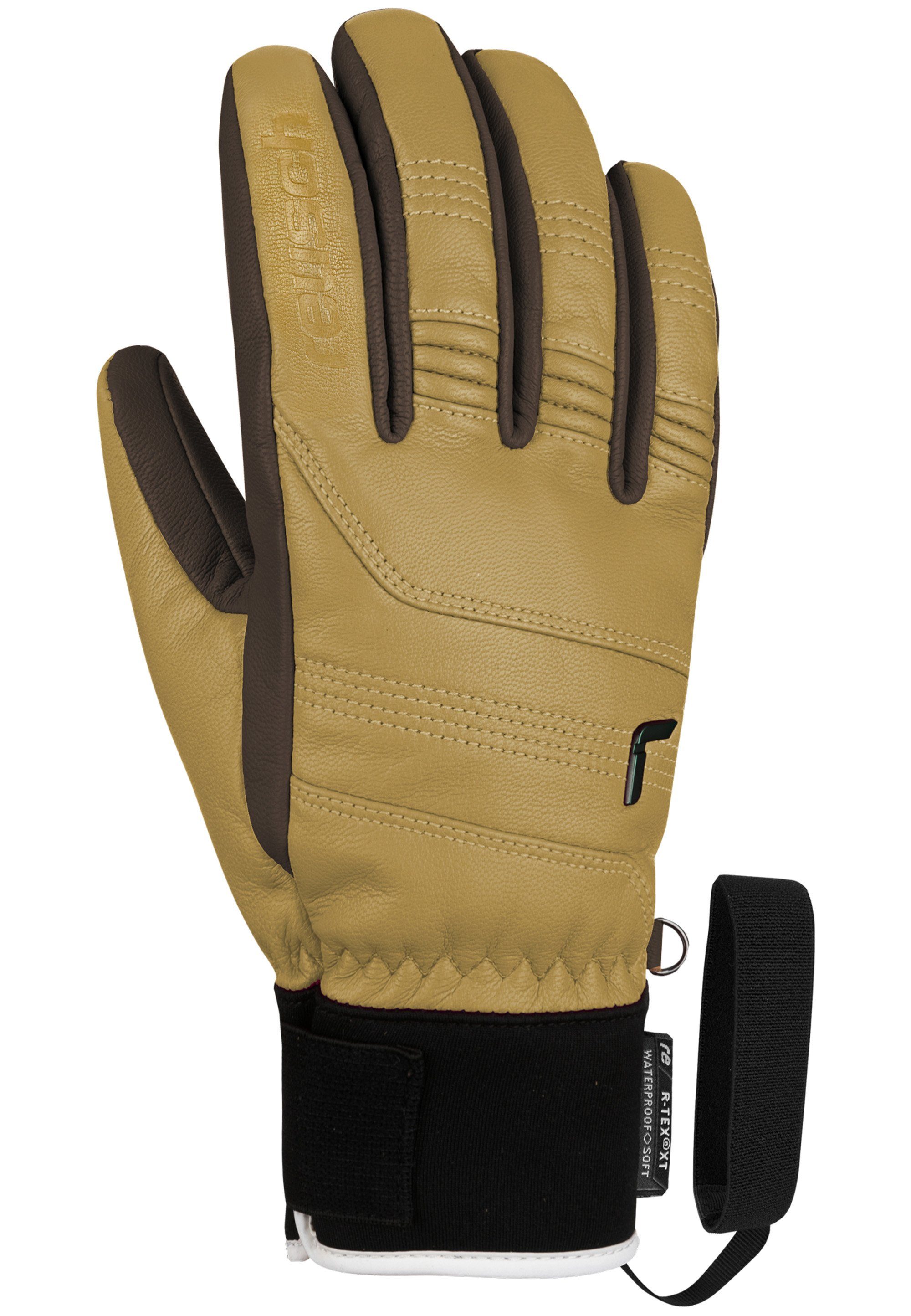 Highland wasserdichtem XT R-TEX® Material Skihandschuhe beige-braun atmungsaktivem aus und Reusch