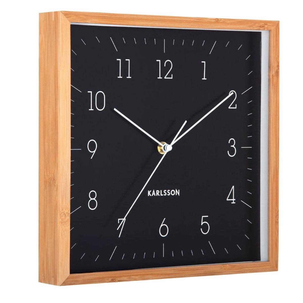 Karlsson Uhr Wanduhr Neat Cuadrado Black