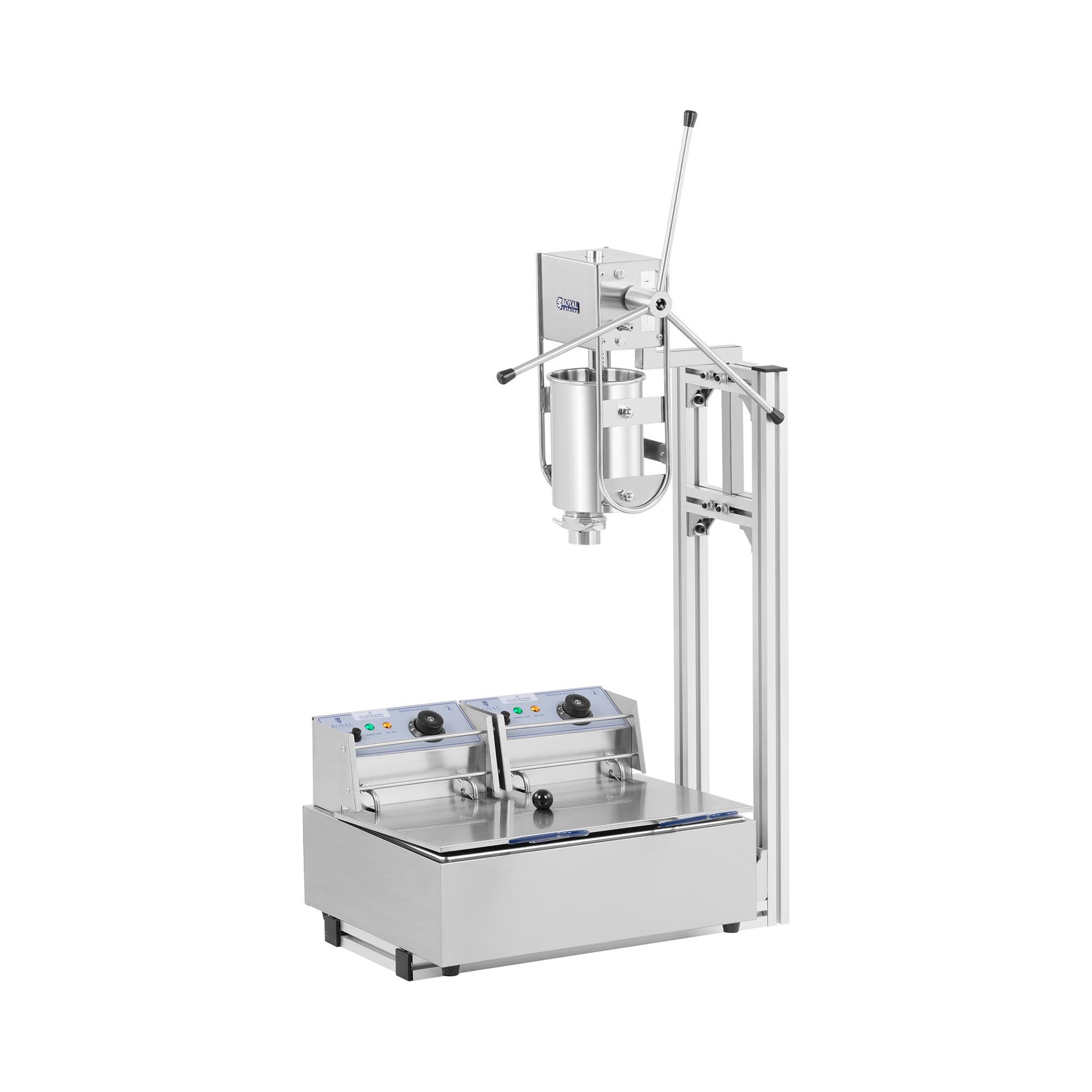 Royal Catering Churro-Maker 3 L Churro Maschine Presse Maker Teigpresse Waffeleisen 2 x 2500 W, 5000 W