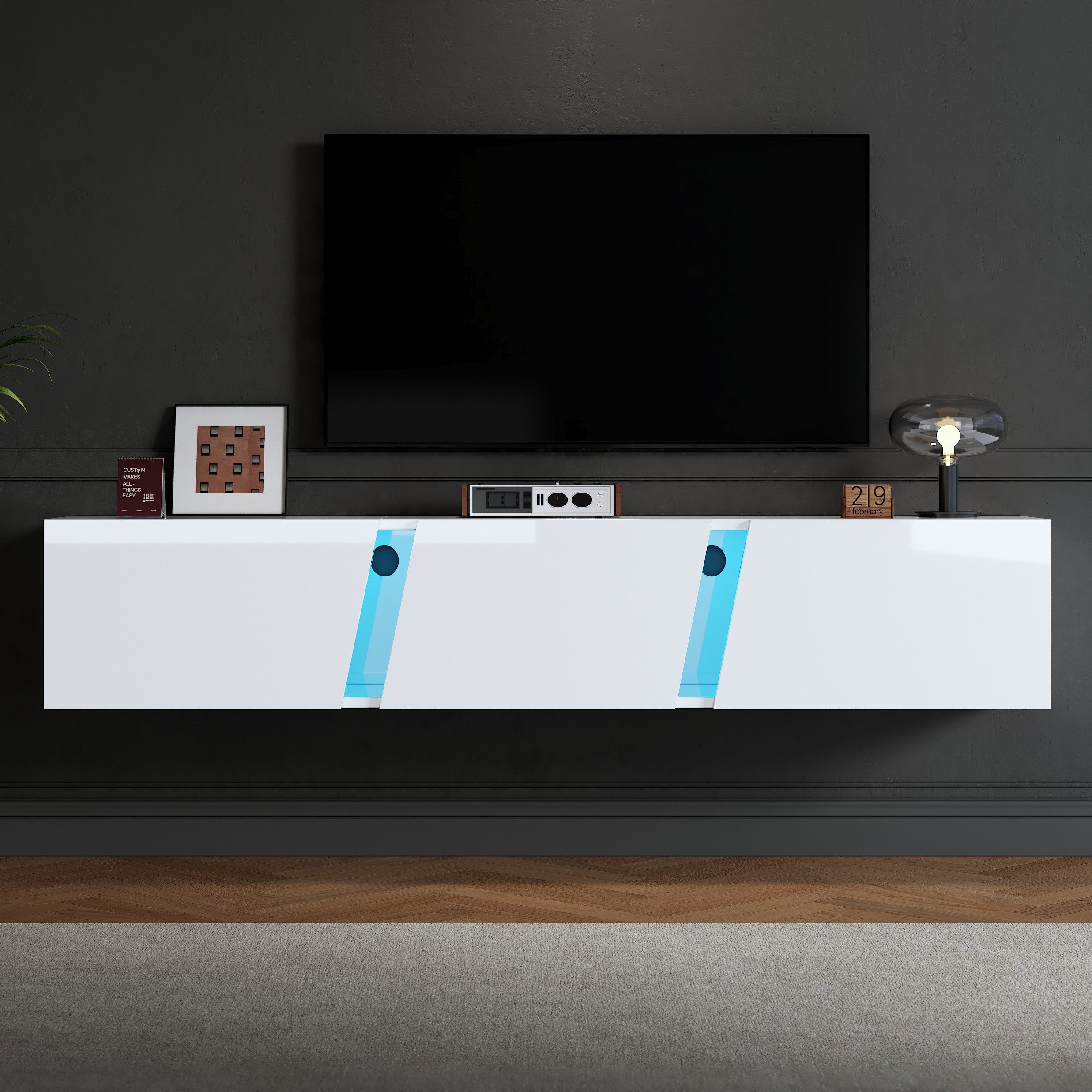 HAUSS SPOLE Lowboard wandmontierter TV-Schrank mit günstig online kaufen