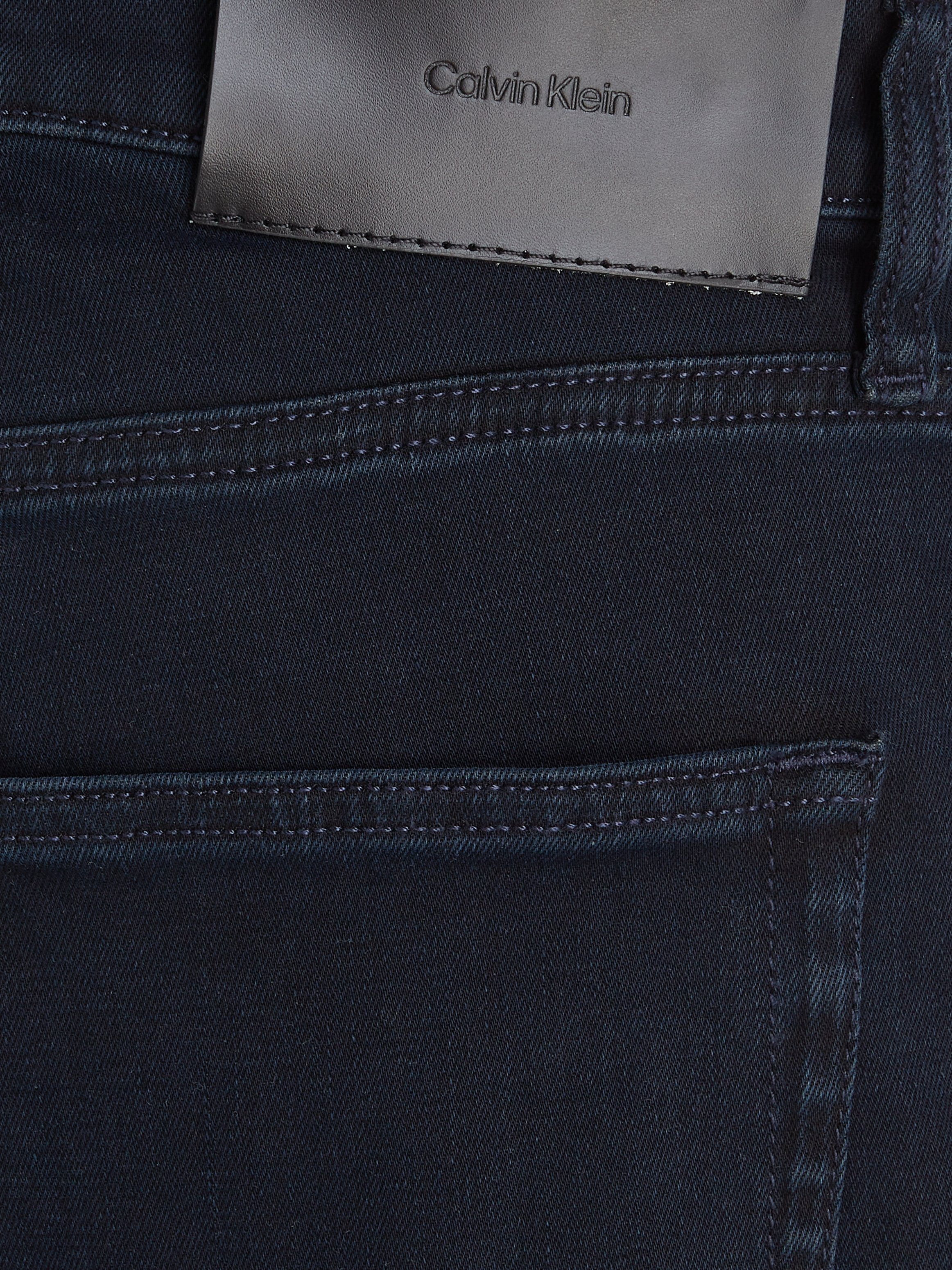Jeans Markenlabel Calvin Gerade BLACK mit Klein BLUE TAPERED