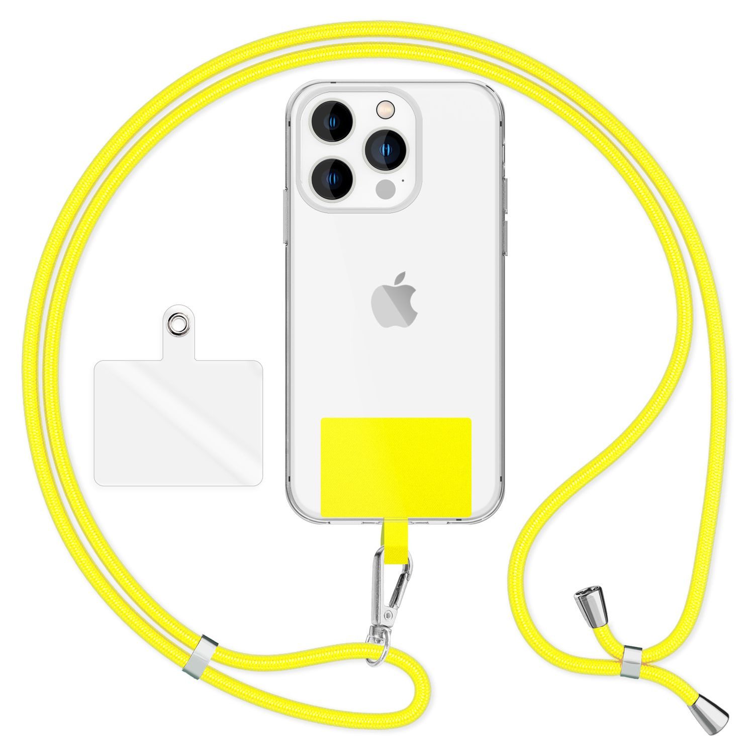 Nalia Handykette Universal Smartphone, Handy Band zum Umhängen mit Pad / 160 cm Lanyard Schlüsselband & Haken