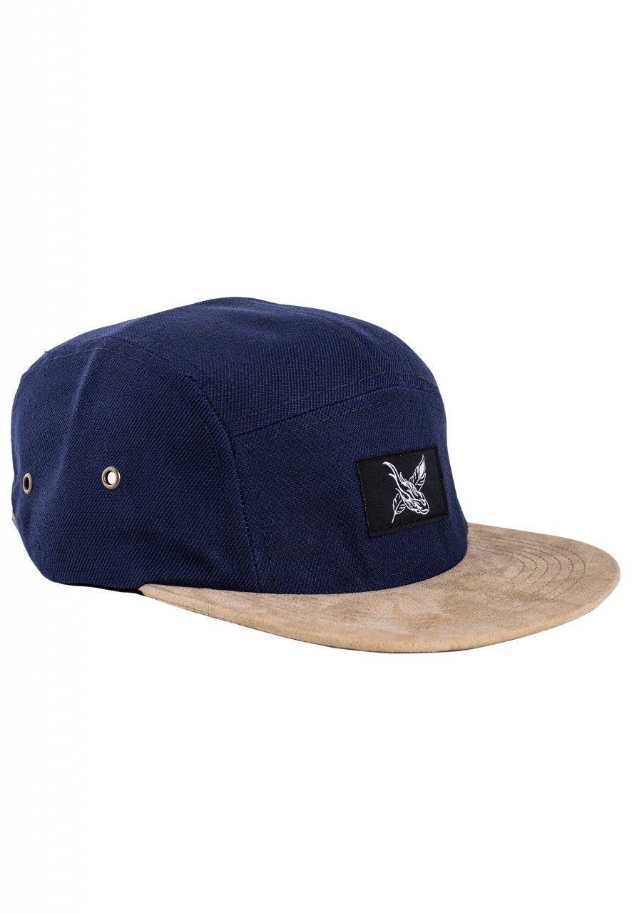Blackskies Snapback Cap Port Royale 5-Panel Cap - Blau-Suede