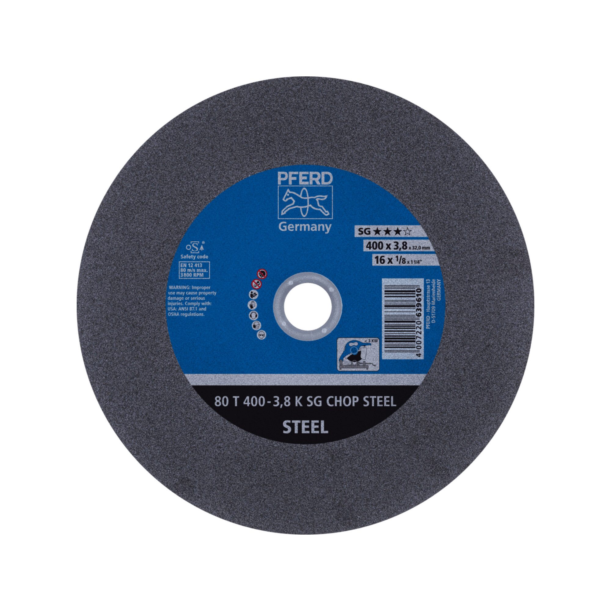 Pferd Trennscheibe PFERD TOOLS Trennscheibe Metallkreissäge T 400x3,8x32 mm Leistungs-Li.