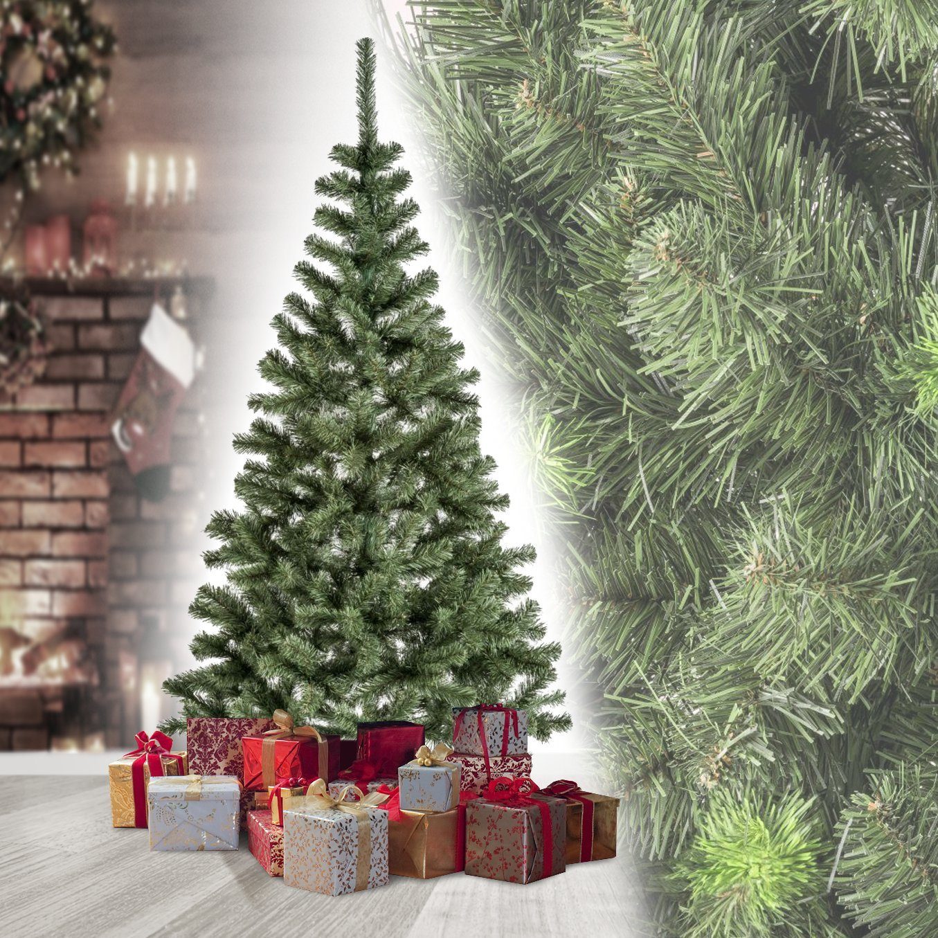 Roysson Künstlicher Weihnachtsbaum PREMIUM Tannenbaum Christbaum Deko 
