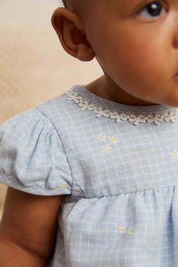 Next Sommerkleid Gewebtes Babykleid mit Blumenstickereien (1-tlg)