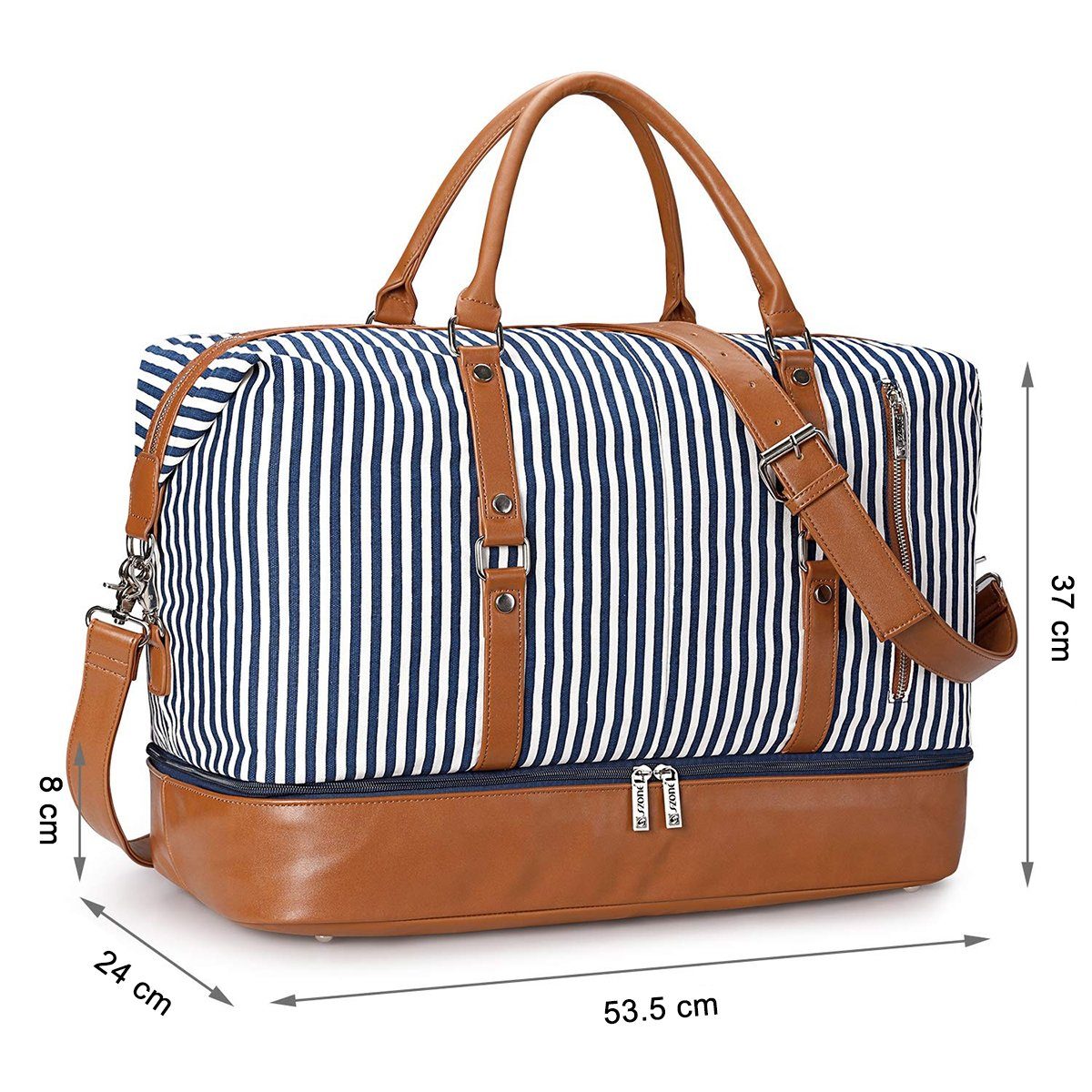 S-ZONE Weekender (1-tlg), Reisetasche Weekender Handgepäck mit Schuhfach