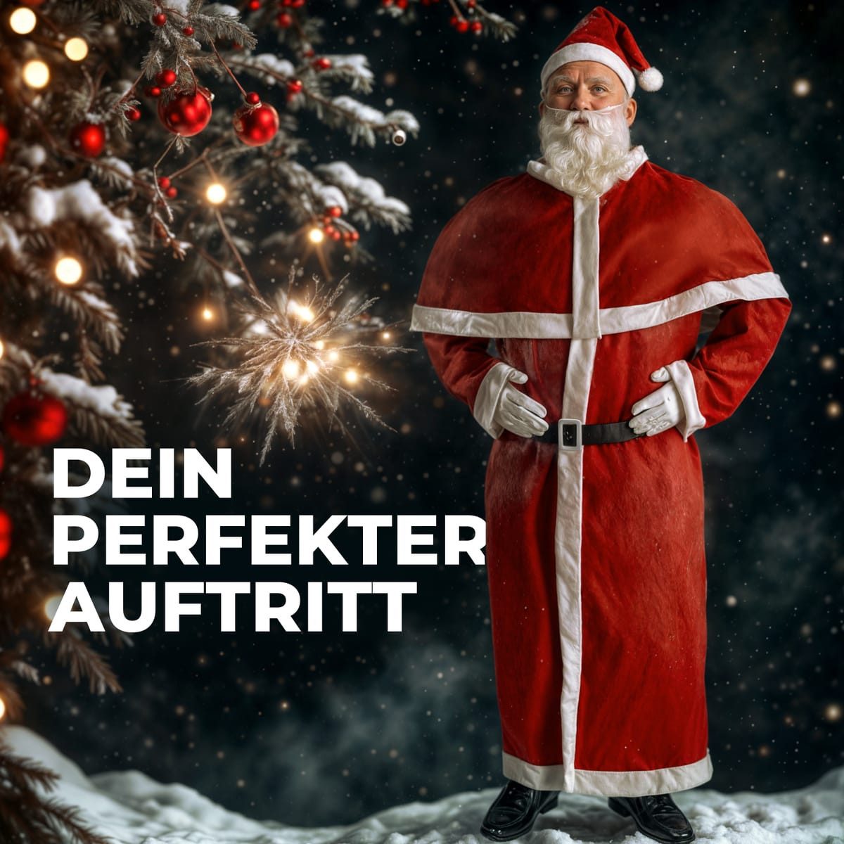 Detex Kostüm, Weihnachtsmann Kostüm 5tlg. Set Nikolaus Anzug Erwachsenen Santa